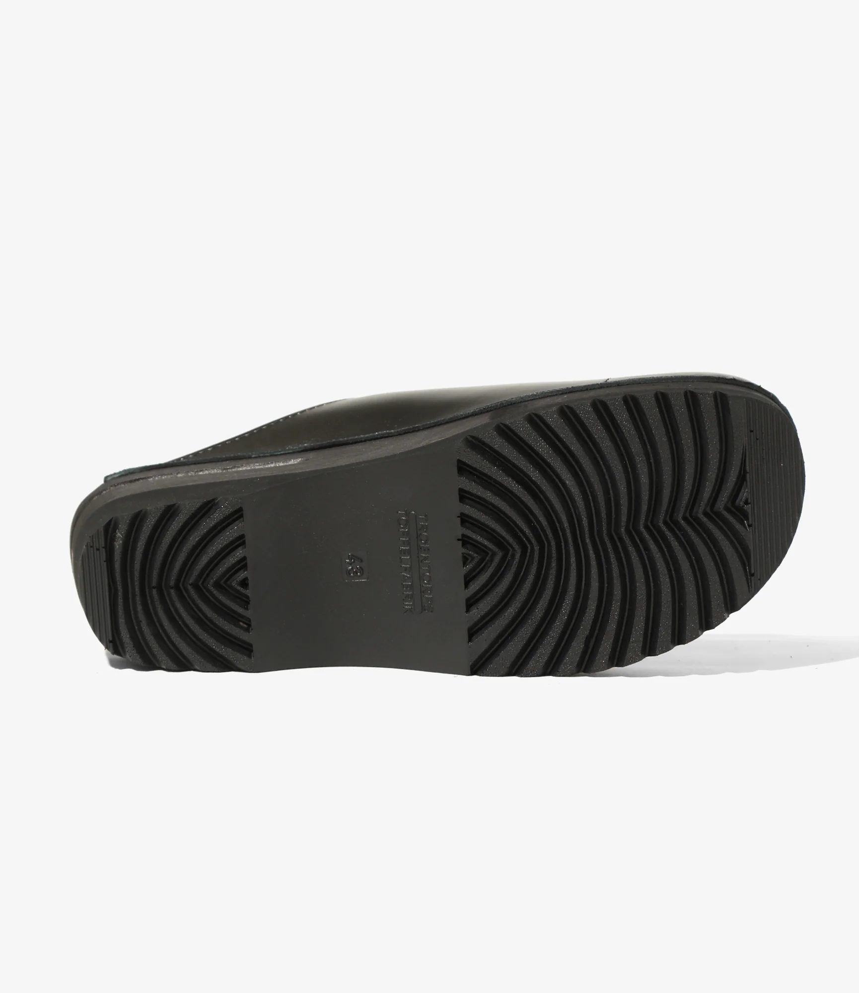 'Alps' Centre Lace Clog – Black Leather - Image 7