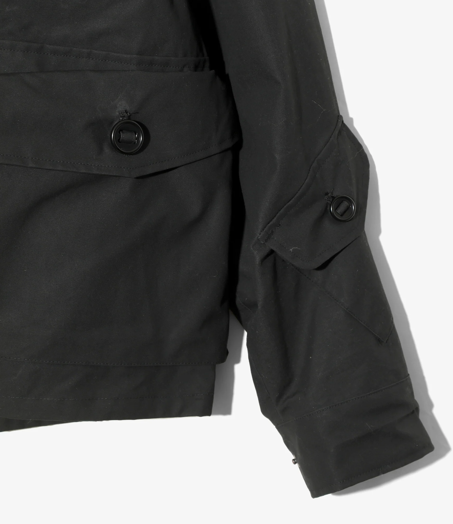 Tenkara Shirt Jacket – Black Waxed Cotton - Image 4