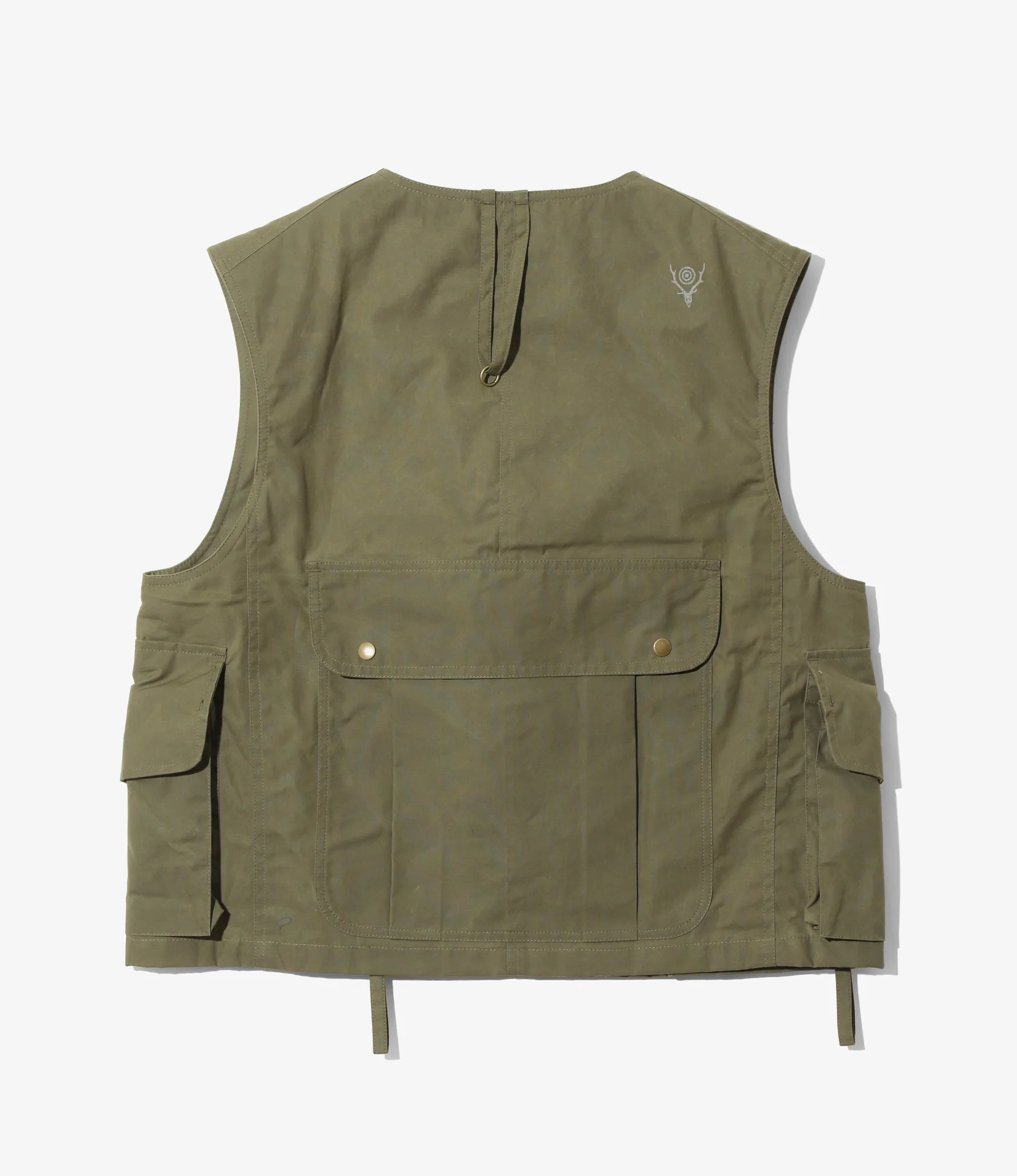 Tenkara Vest – Olive Waxed Cotton - Image 5