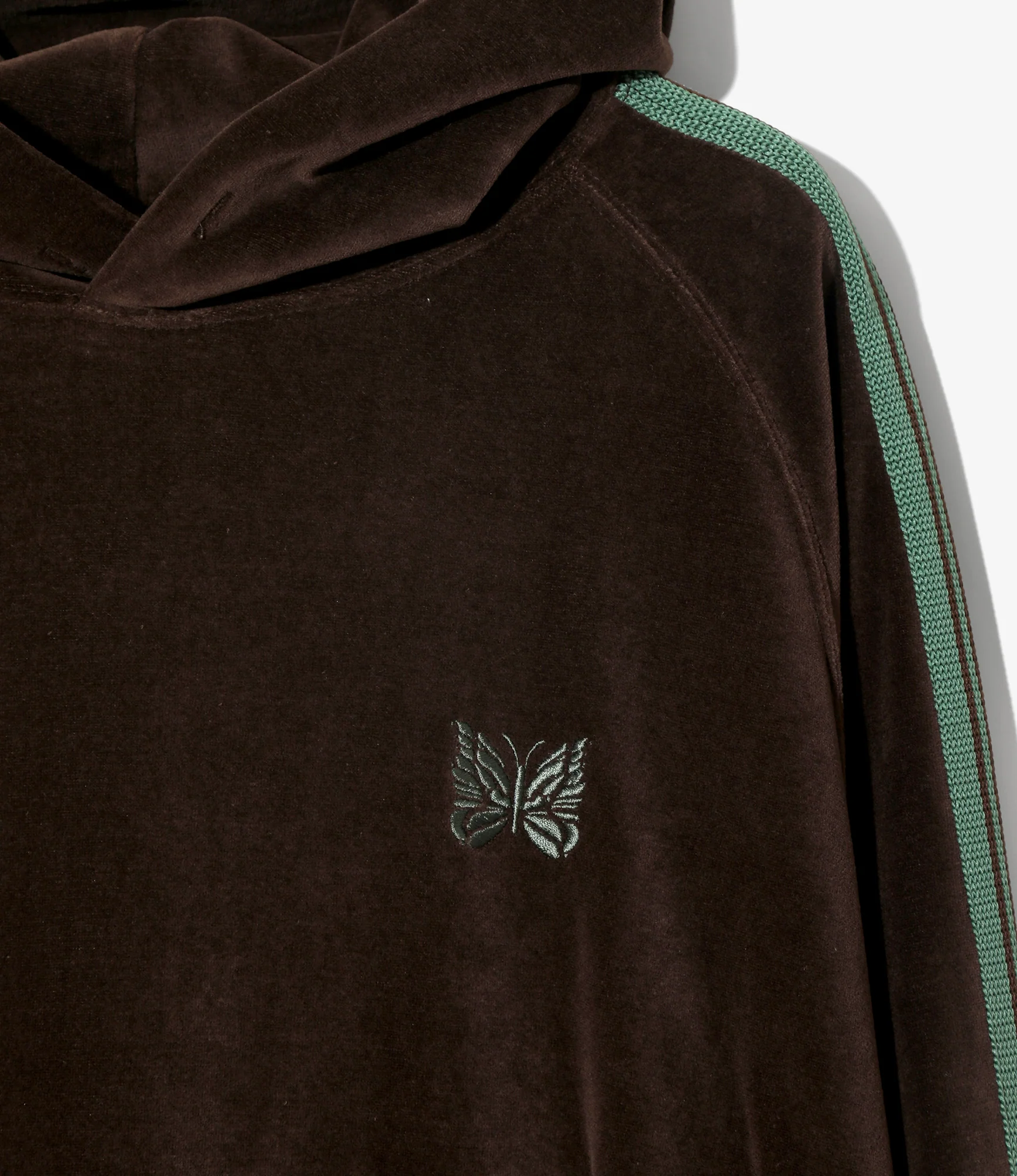 Track Hoodie – Brown Velour - Image 3