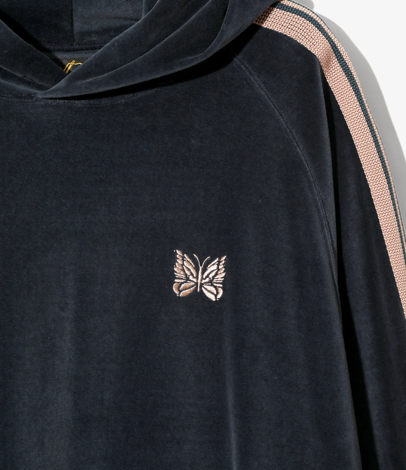 Track Hoodie – Steel Blue Velour - Image 3