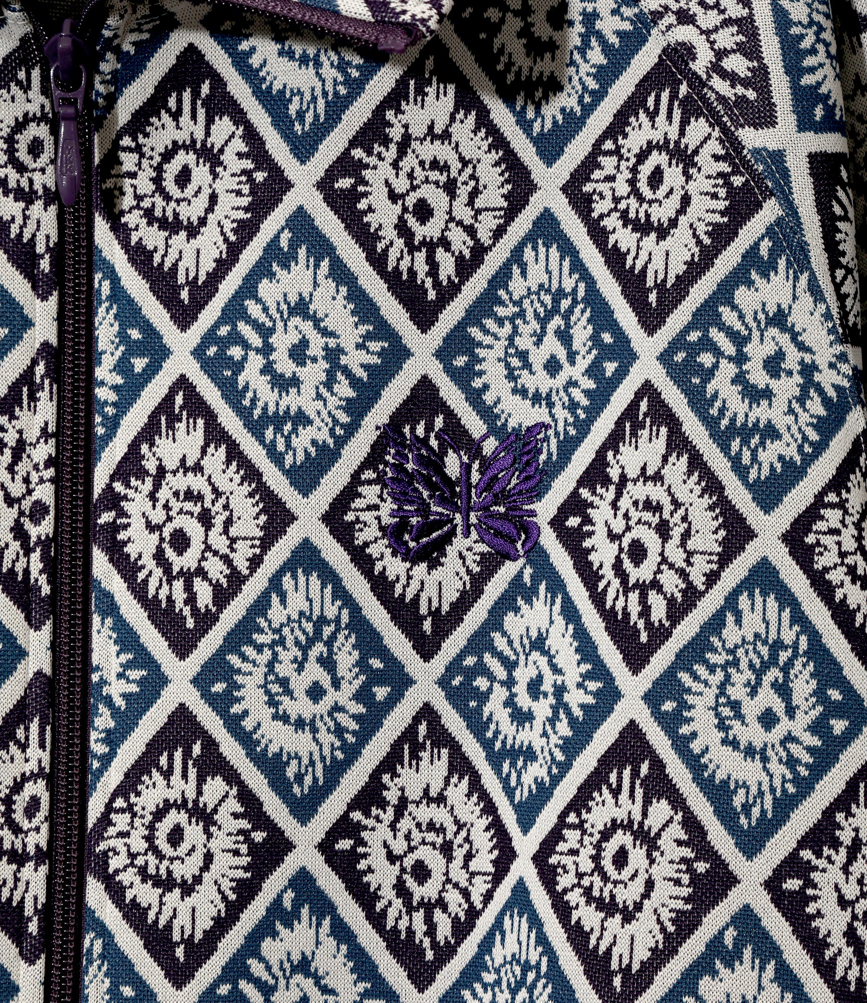 Track Jacket – Blue/Purple Jacquard - Image 3