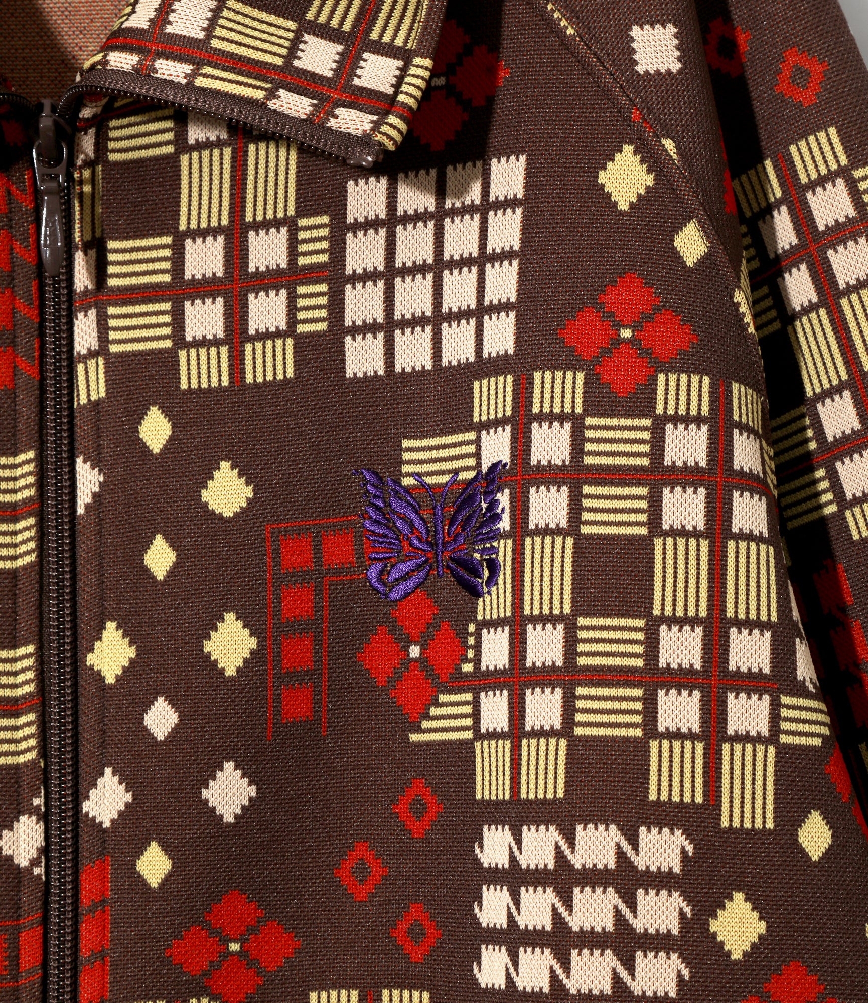 Track Jacket – Brown Jacquard - Image 3