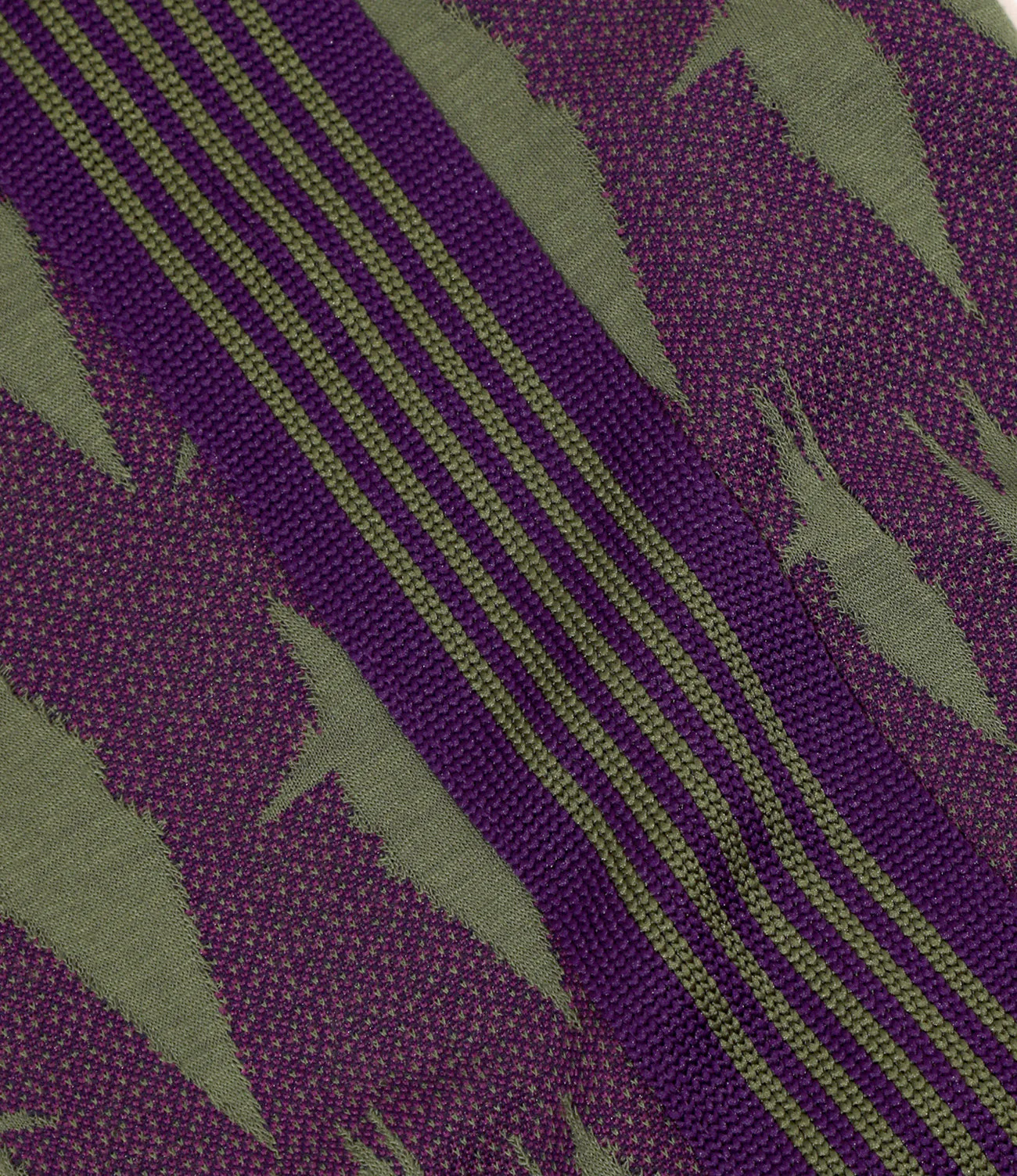Rib Collar Track Jacket – Eggplant Origami Crane - Image 7