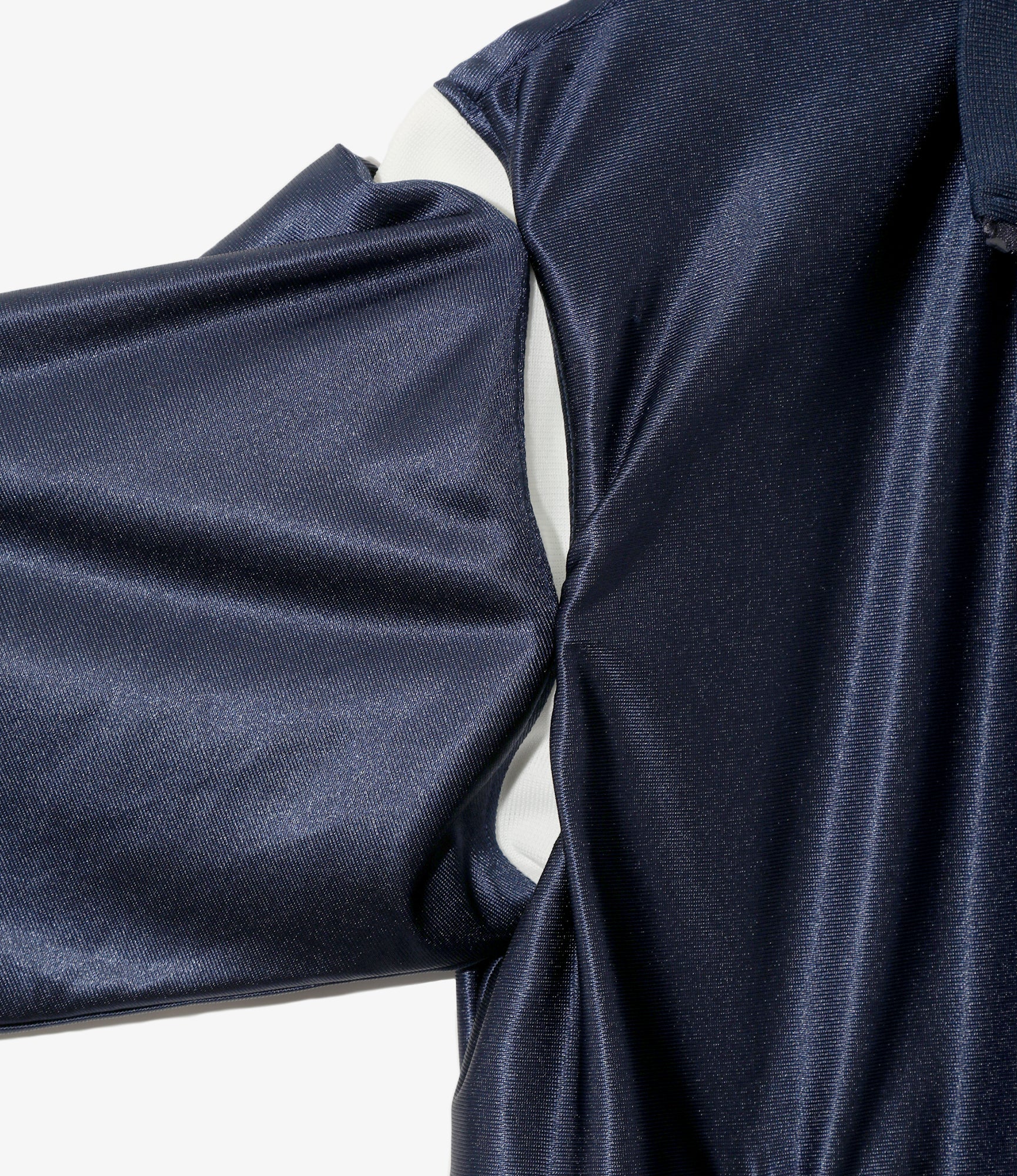 Track Jacket – Navy Tricot Sateen - Image 3