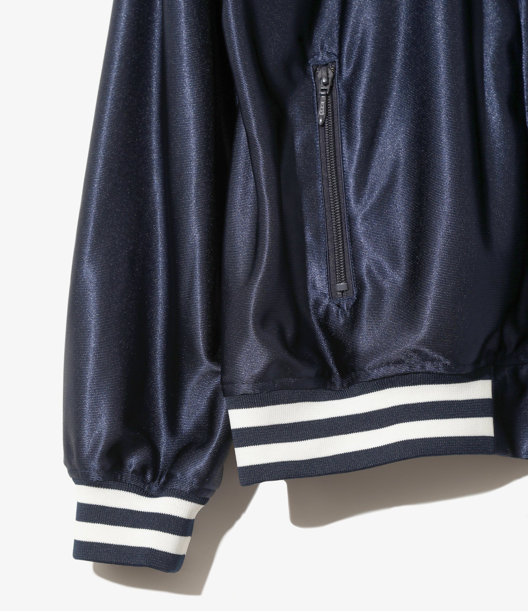 Track Jacket – Navy Tricot Sateen - Image 4