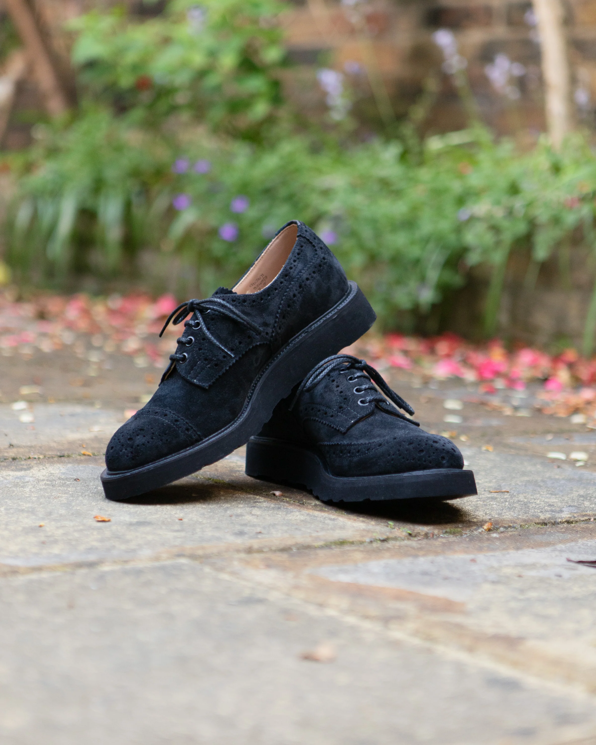 Asymmetric Gibson Brogue – Black Suede - Image 3