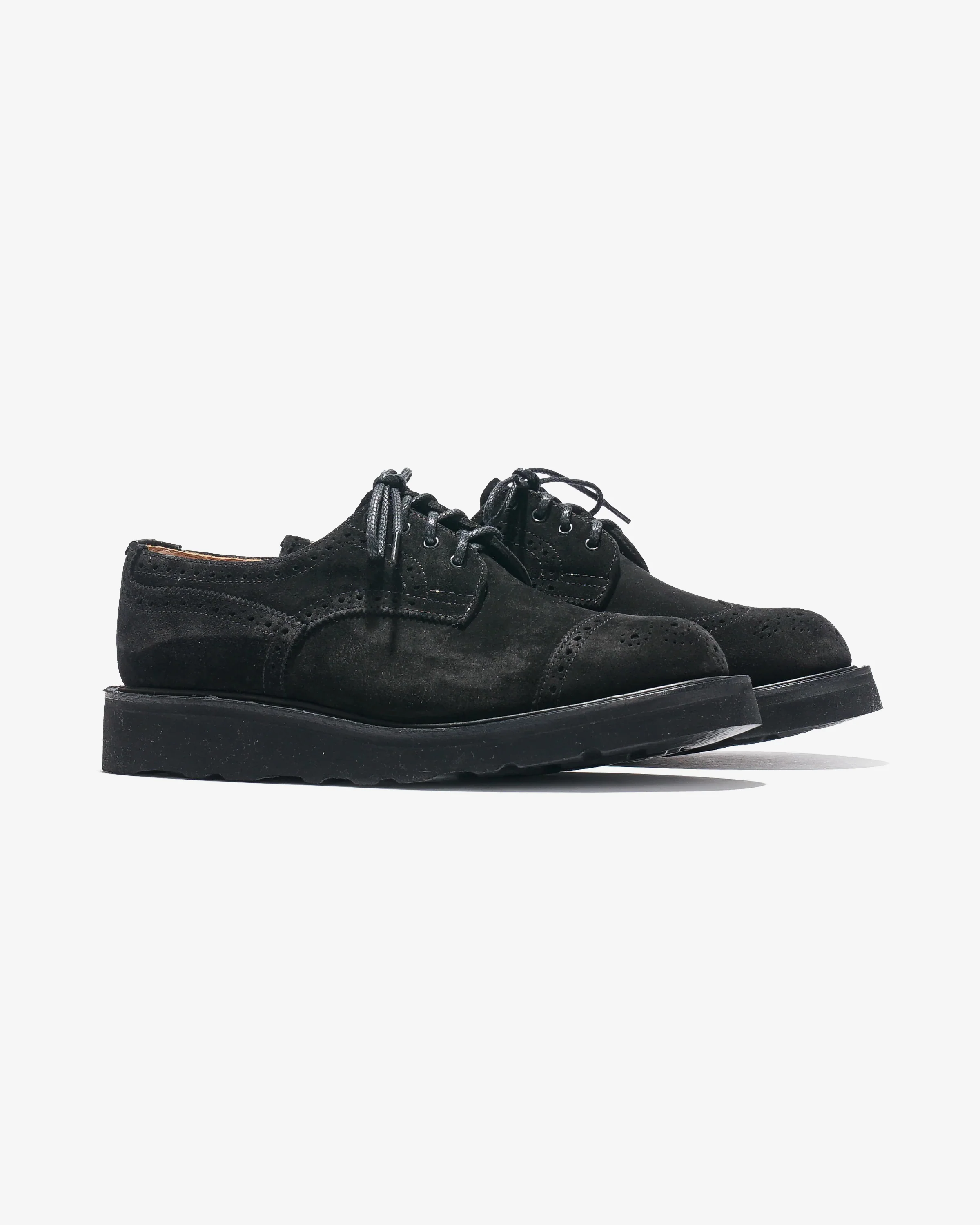 Asymmetric Gibson Brogue – Black Suede - Image 5