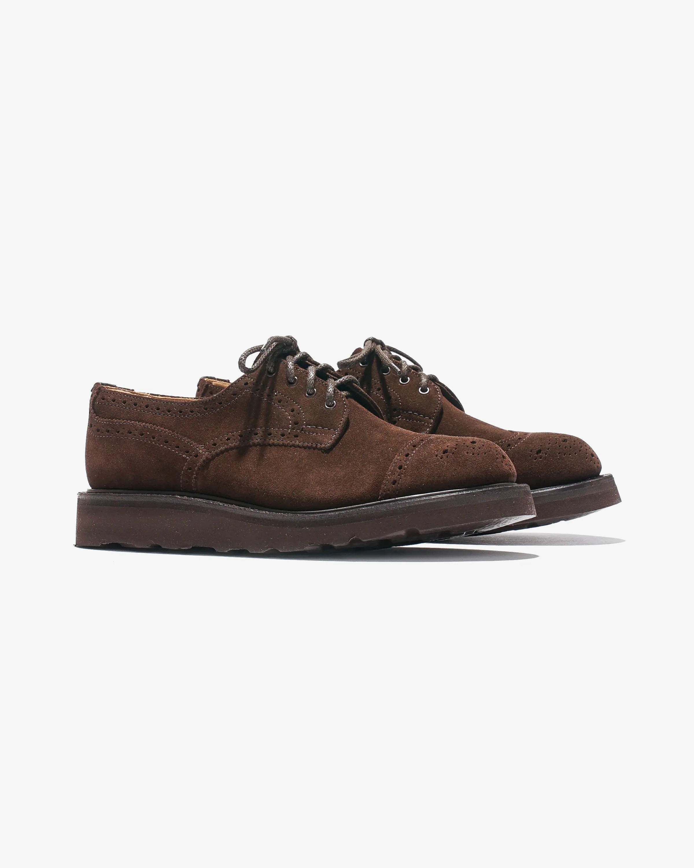 Asymmetric Gibson Brogue – Brown Suede - Image 3