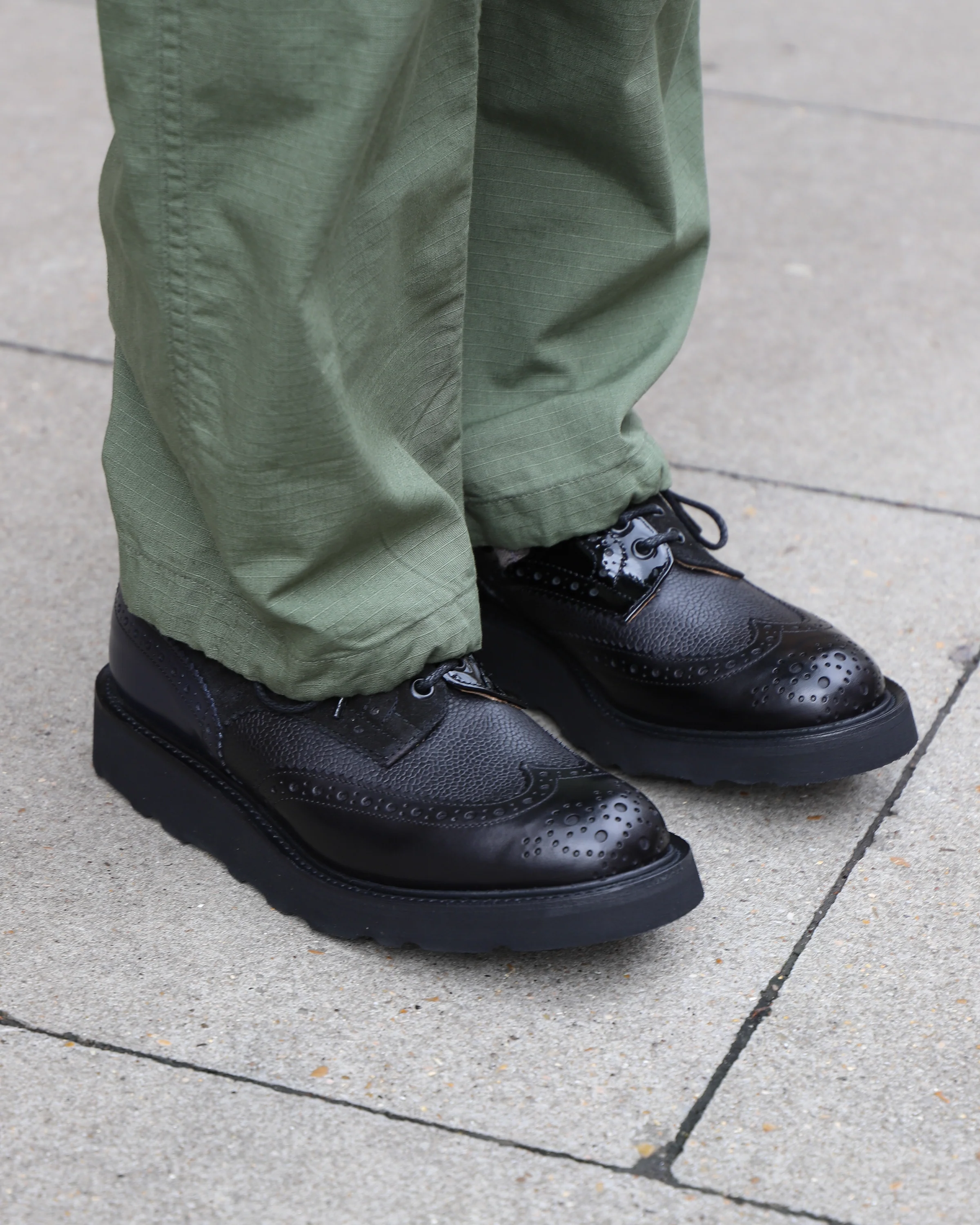 Multi-Tone Derby – Black Leather - Image 3