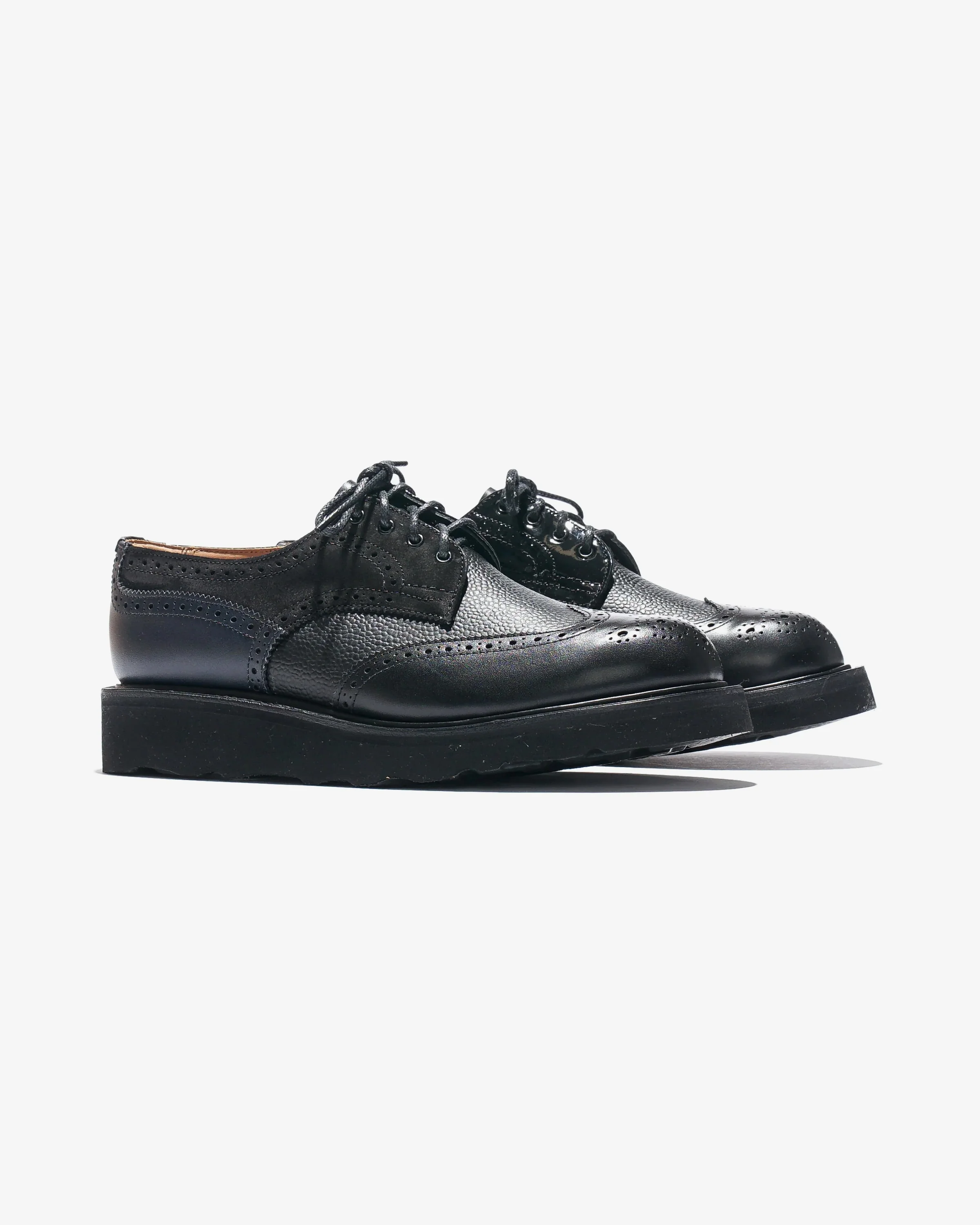 Multi-Tone Derby – Black Leather - Image 4