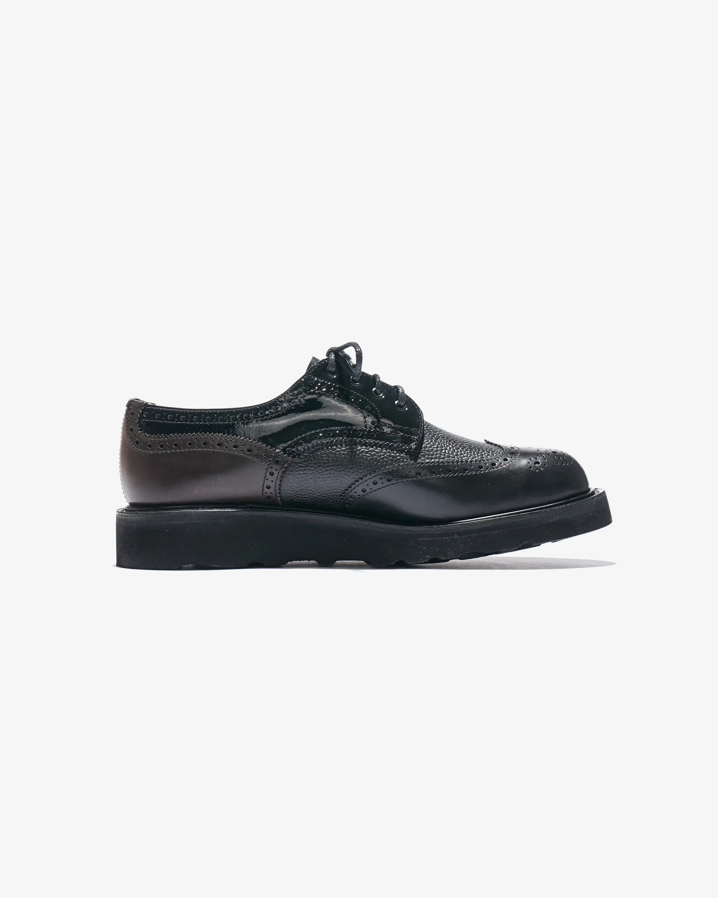 Multi-Tone Derby – Black Leather - Image 7