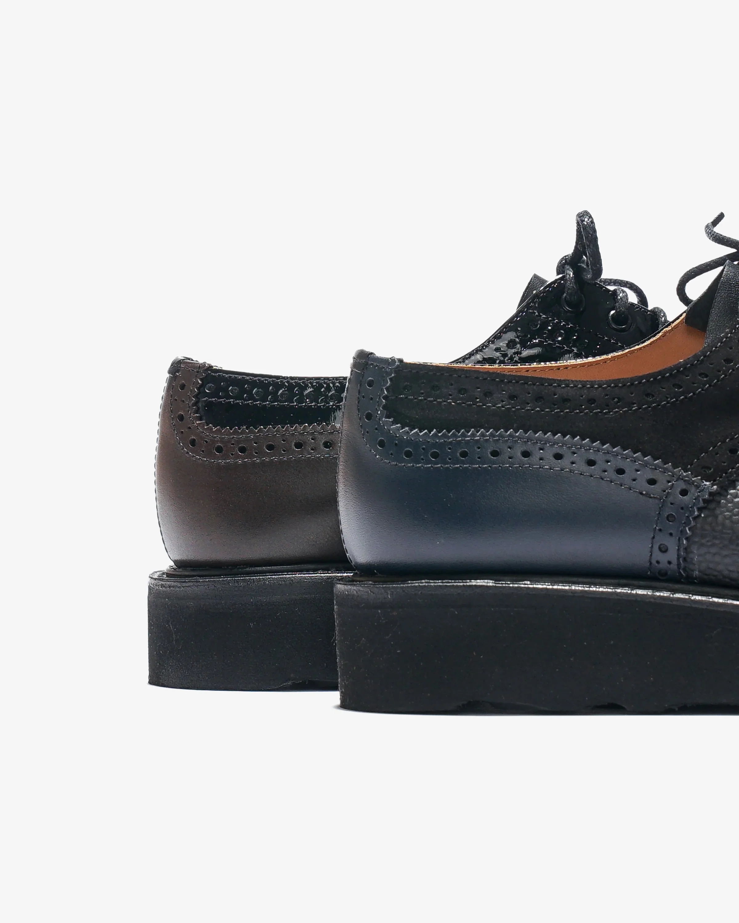 Multi-Tone Derby – Black Leather - Image 9