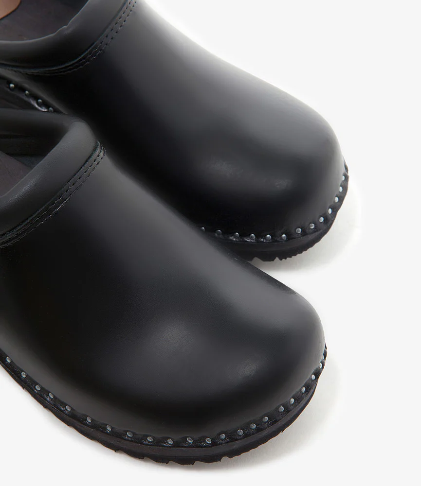 'Monet' Clog – Black Leather - Image 5