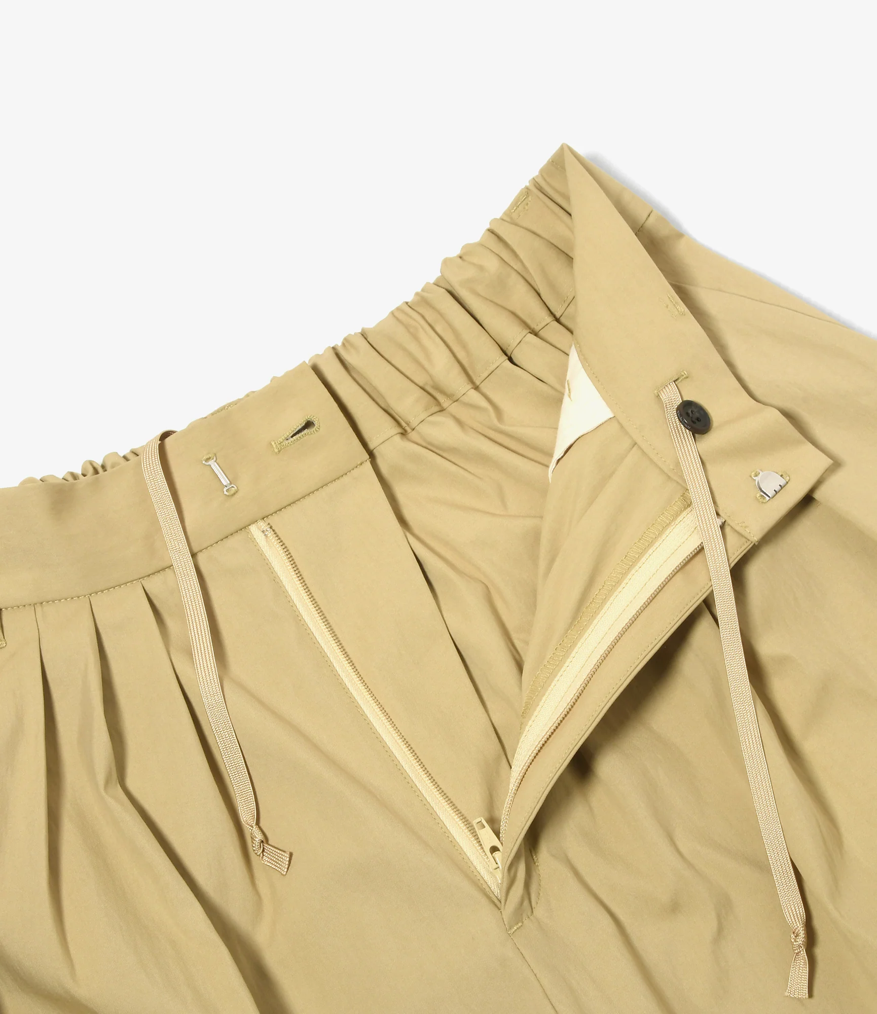 Tucked Balloon Pant – Khaki Oxford Cloth - Image 2