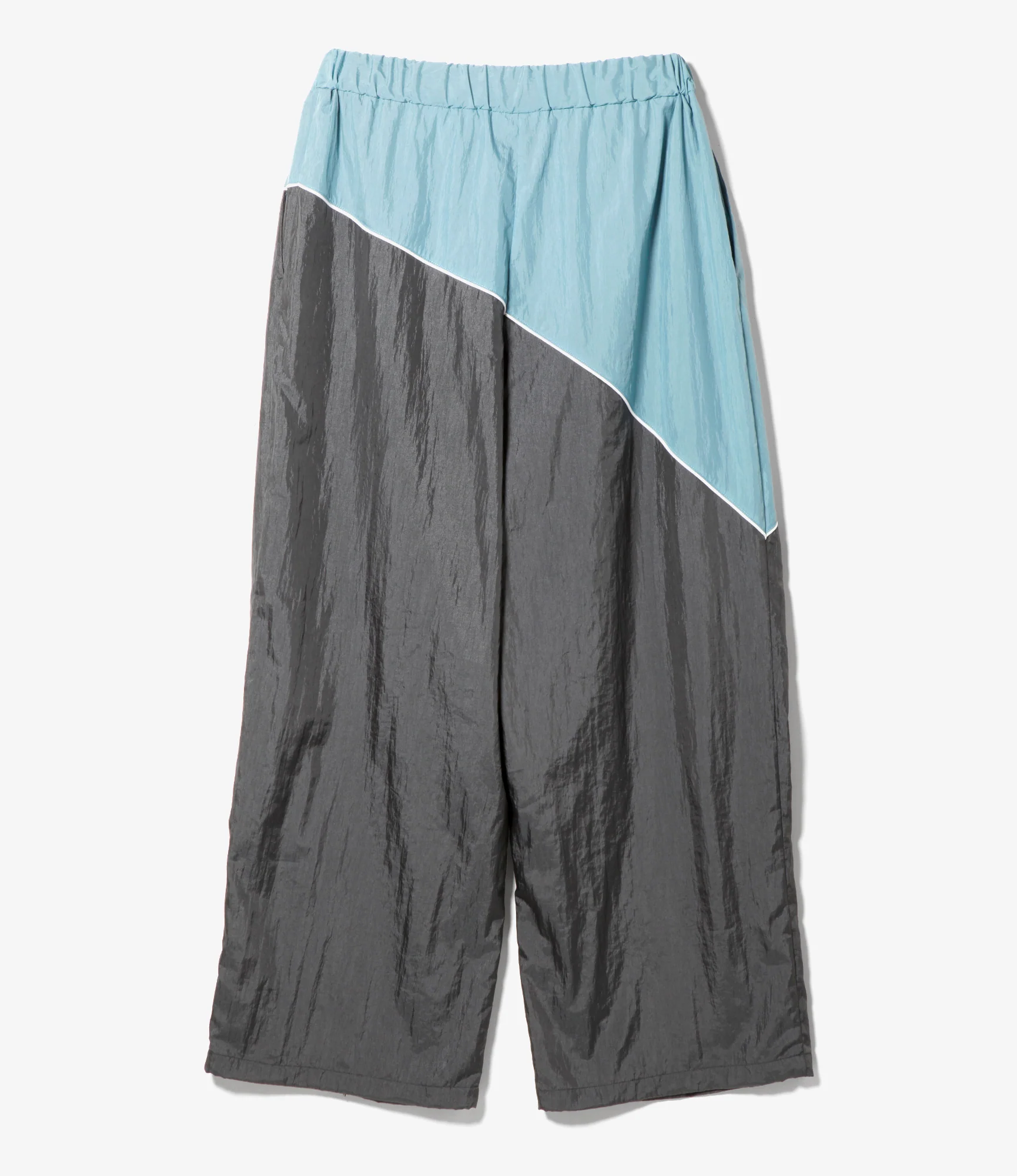 Tucked Wide Track Pant – Charcoal Nylon - Image 4