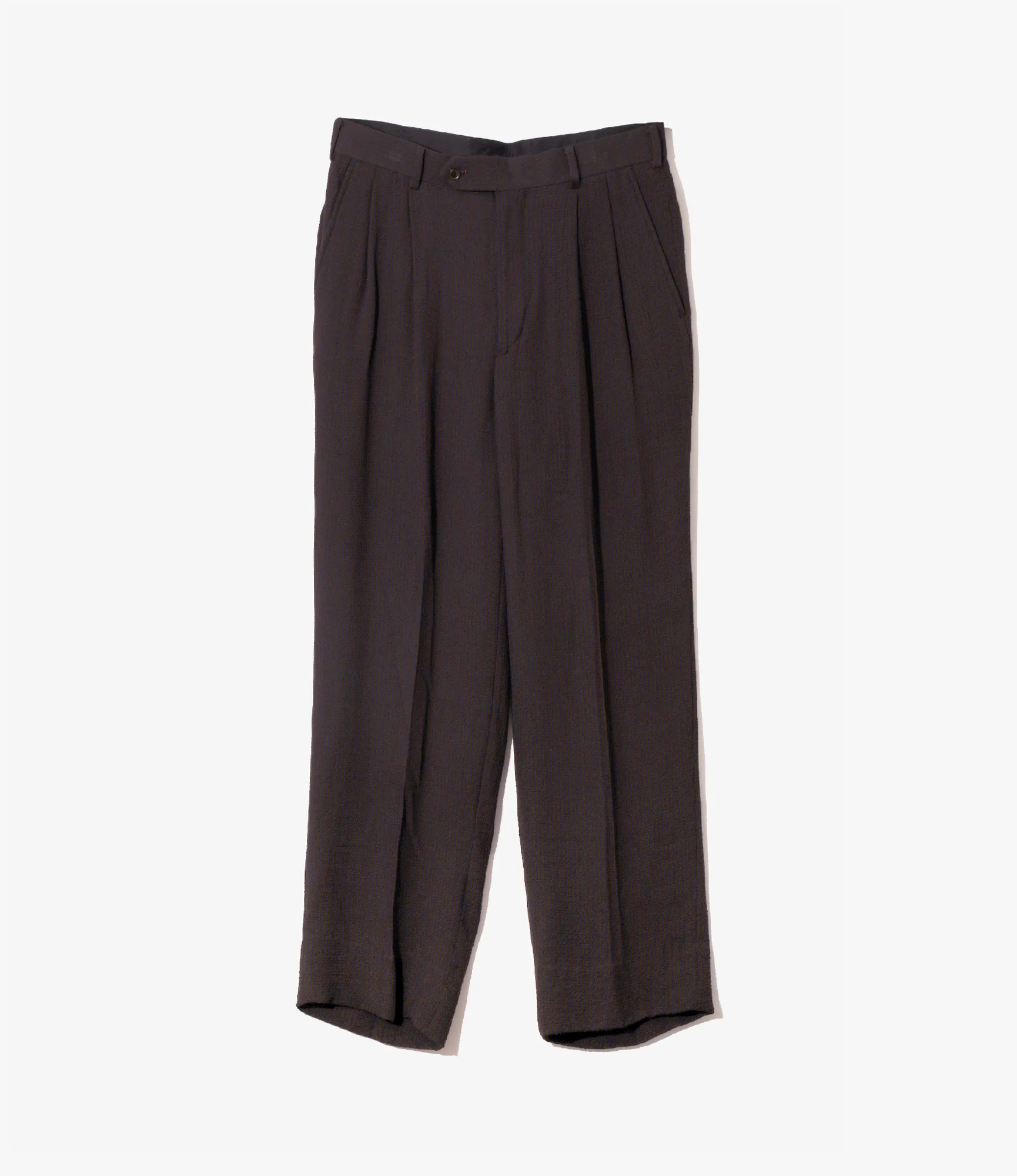 Two-Tuck Trouser – Brown Striped Kersey