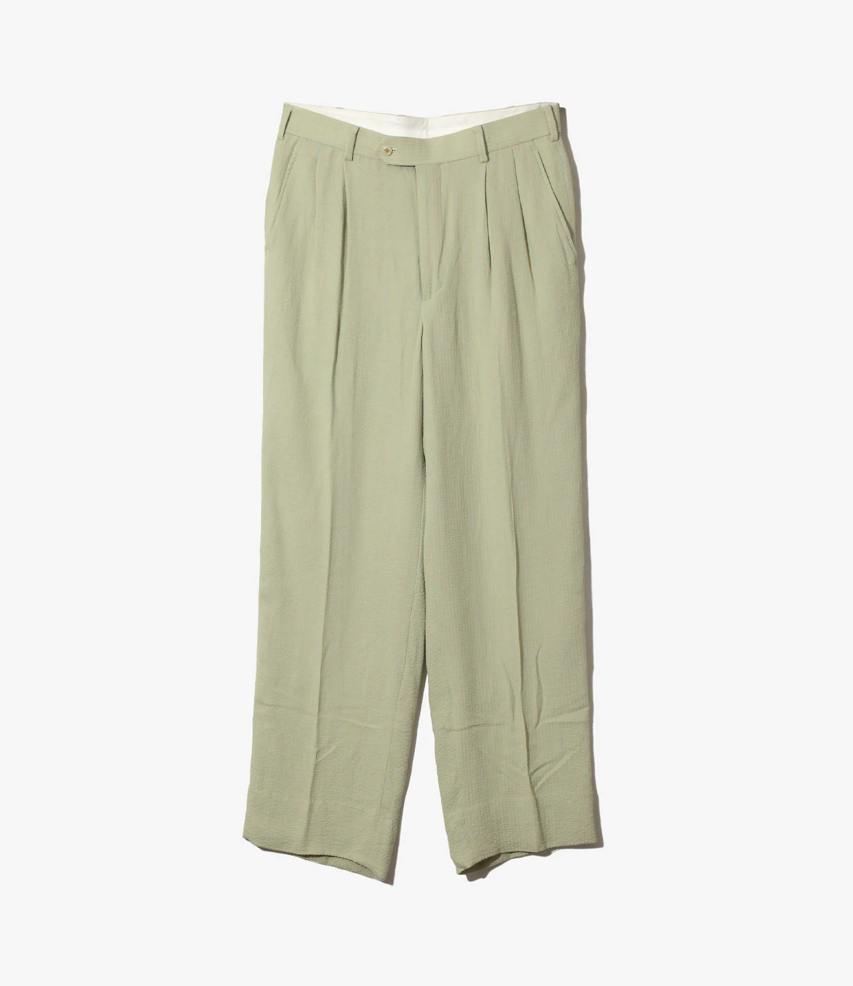 Two-Tuck Trouser – Ecru Striped Kersey
