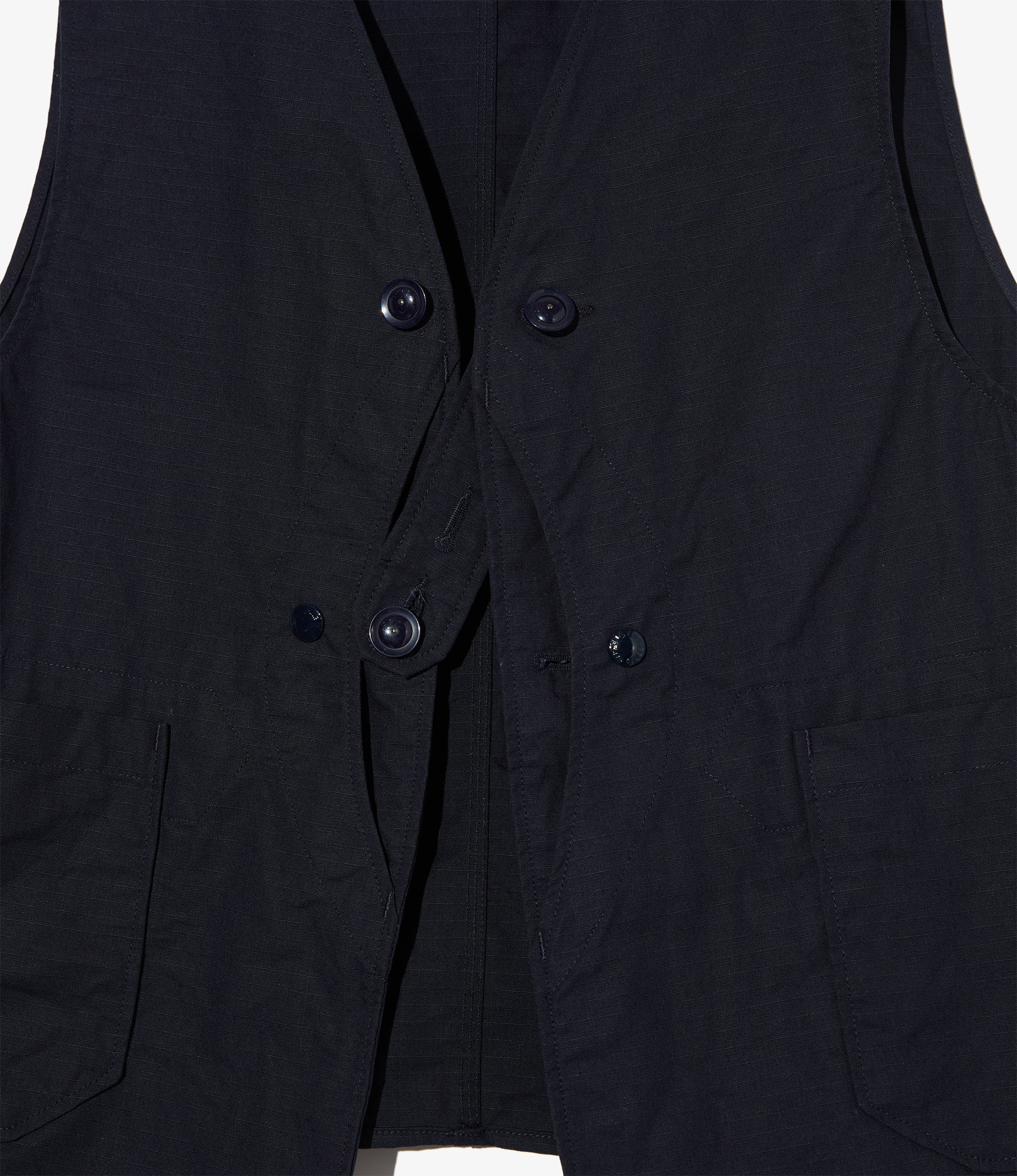 Upland Vest – Dark Navy Ripstop Cotton - Image 3