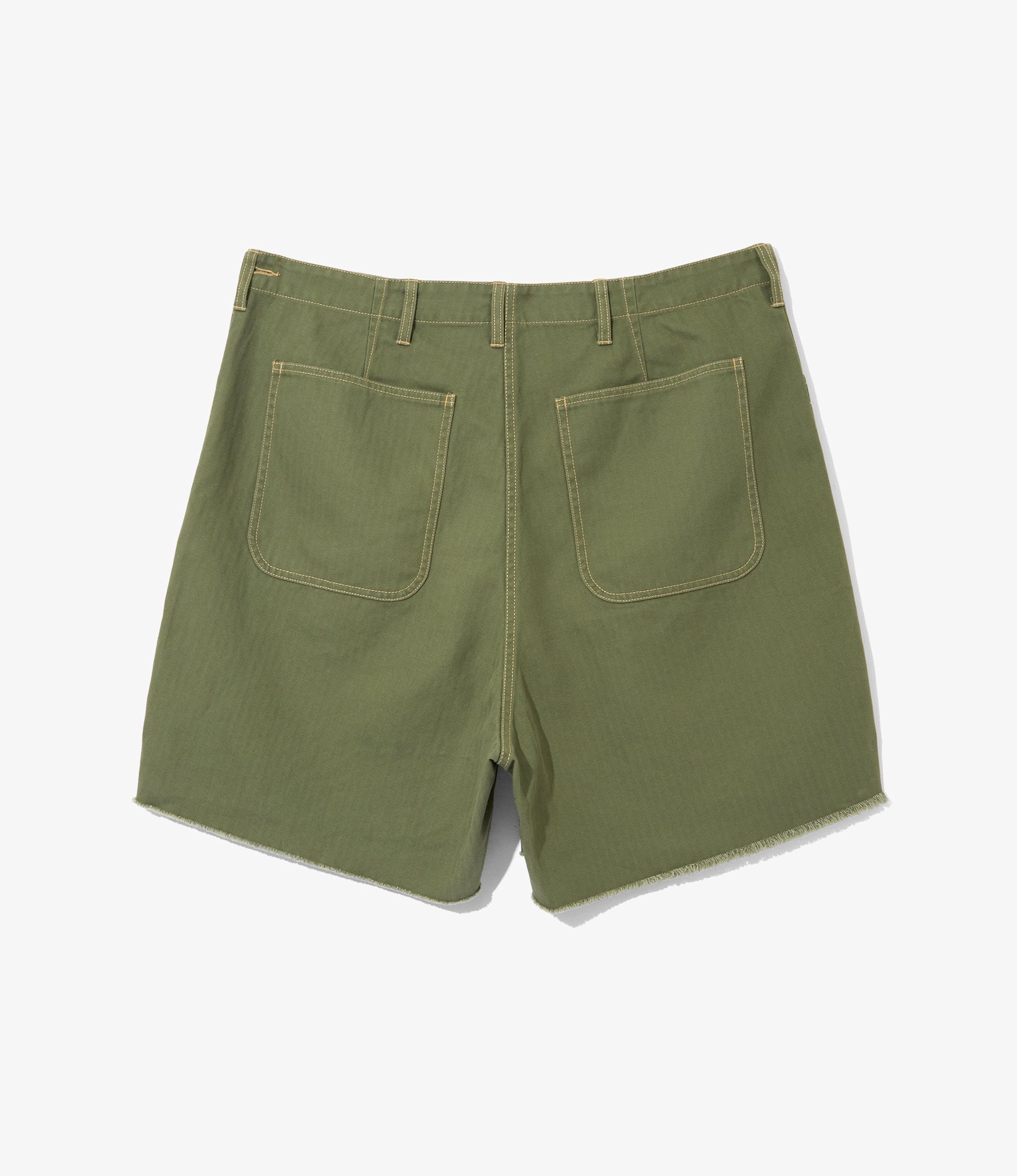 Utility Huge Short – Olive Herringbone - Image 3