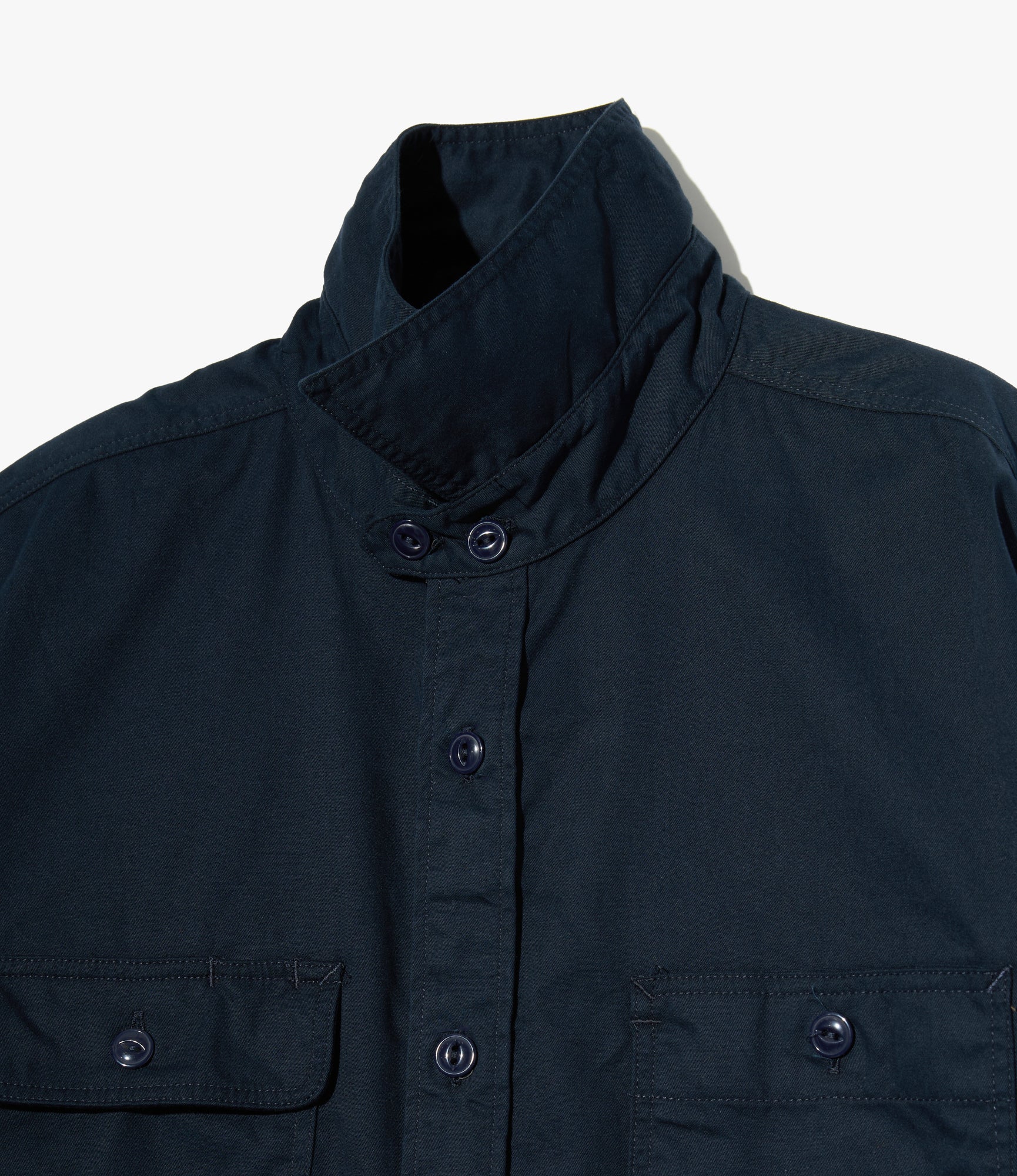 Utility Shirt – Navy Sanded Micro Twill - Image 2