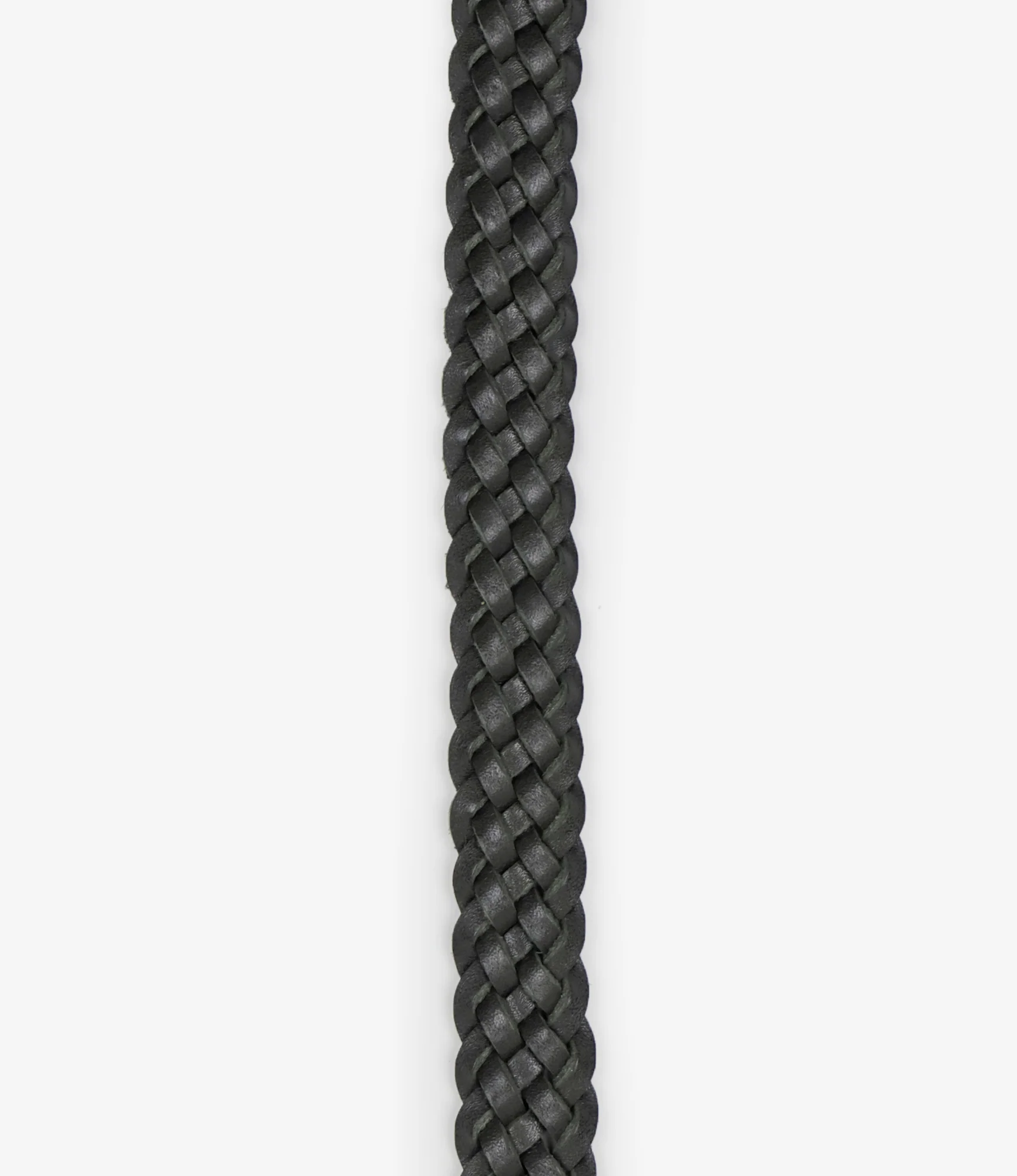 Wing Tip 5-Ply Braided Belt – Black Leather - Image 4