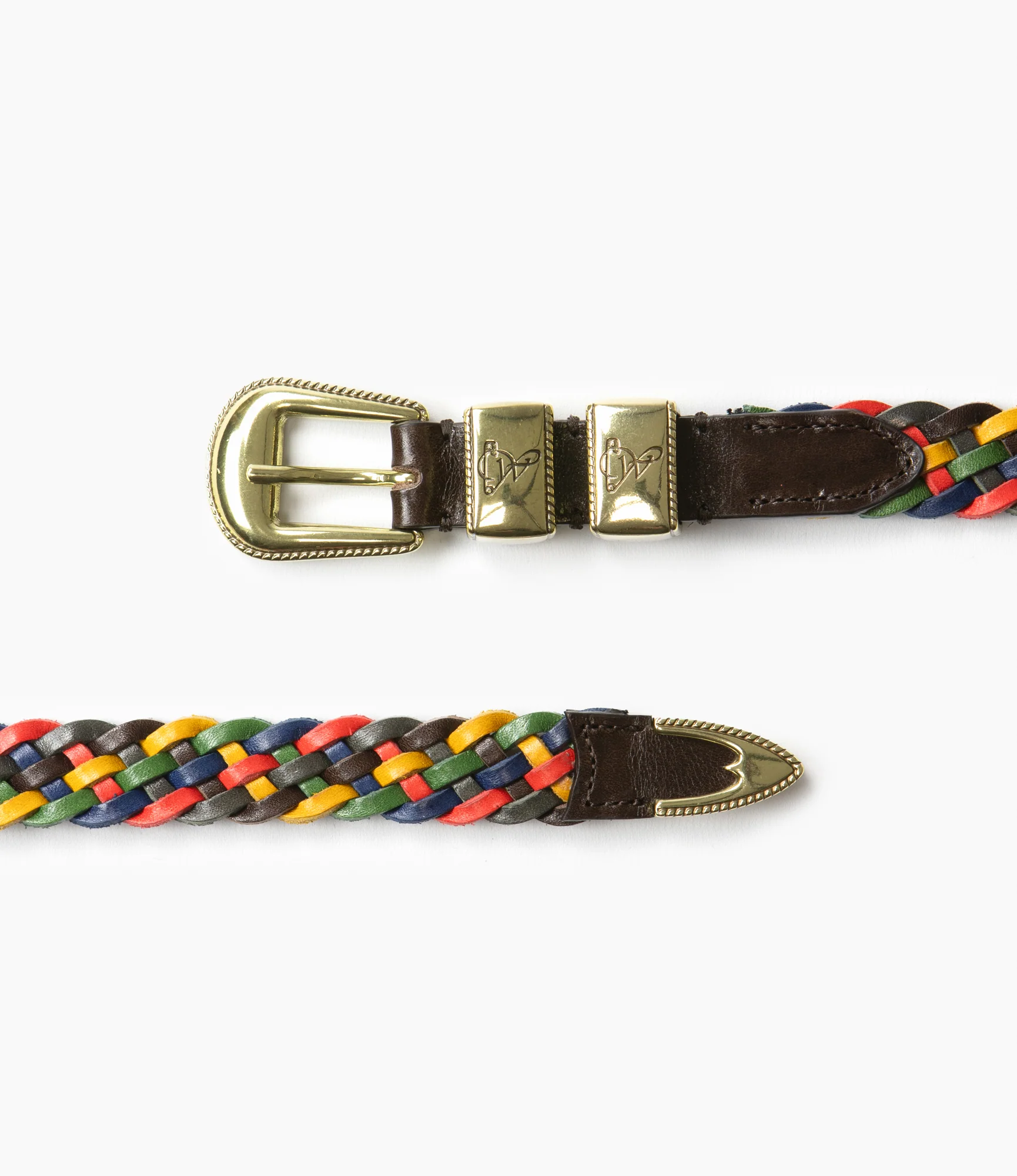 Wing Tip 5-Ply Braided Belt – Bright Multi Leather - Image 2