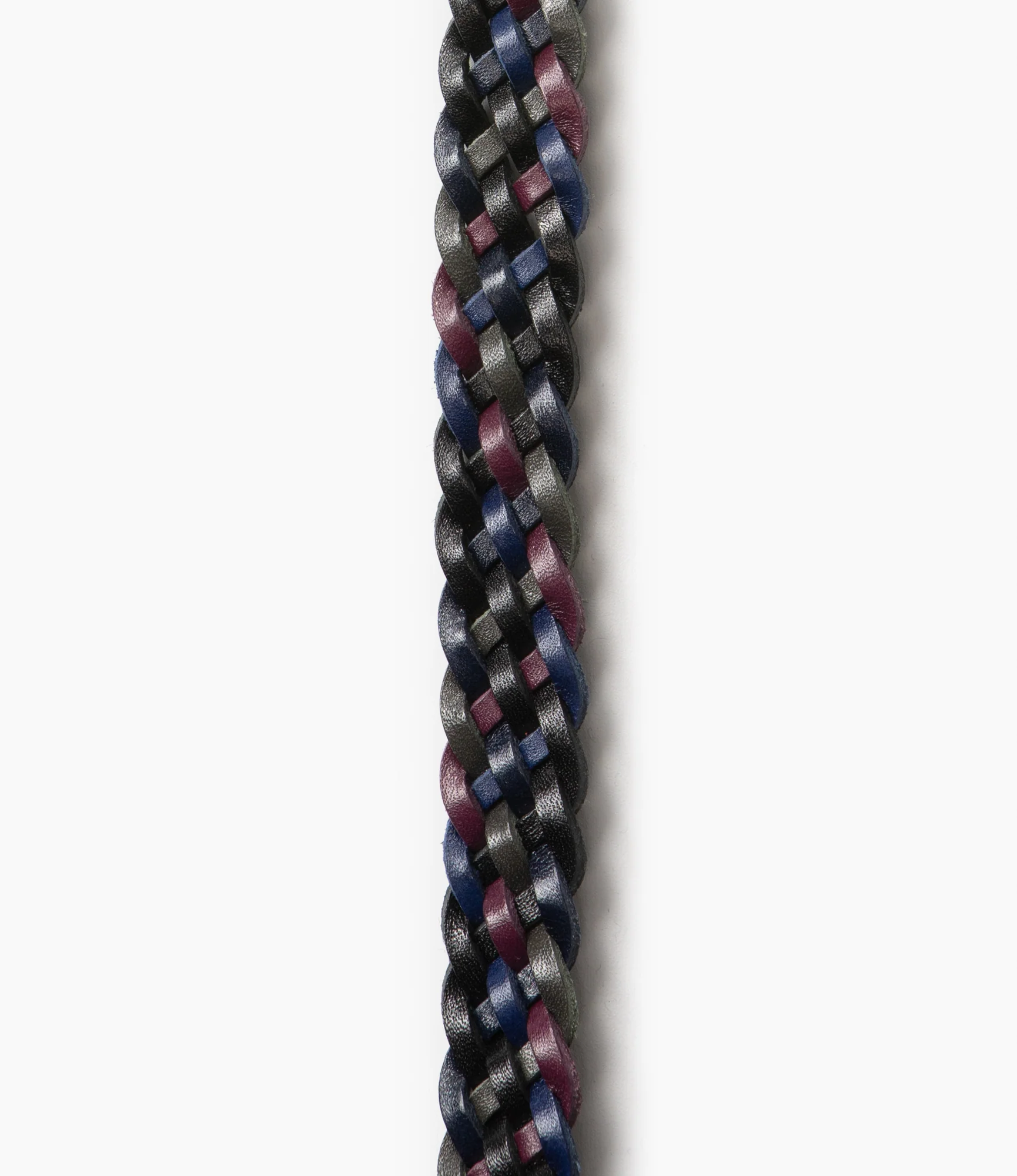 Wing Tip 5-Ply Braided Belt – Dark Multi Leather - Image 3