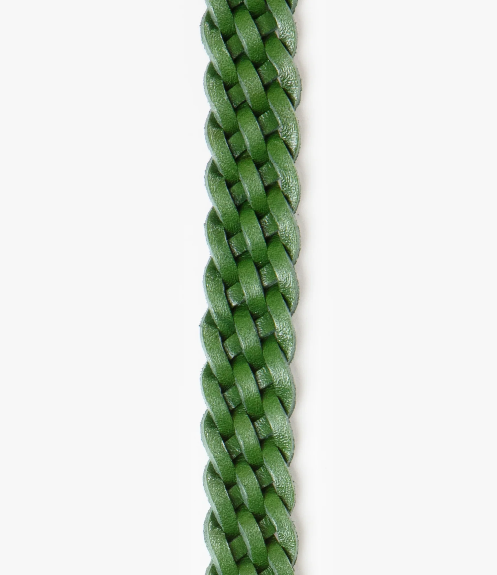 Wing Tip 5-Ply Braided Belt – Green Leather - Image 3