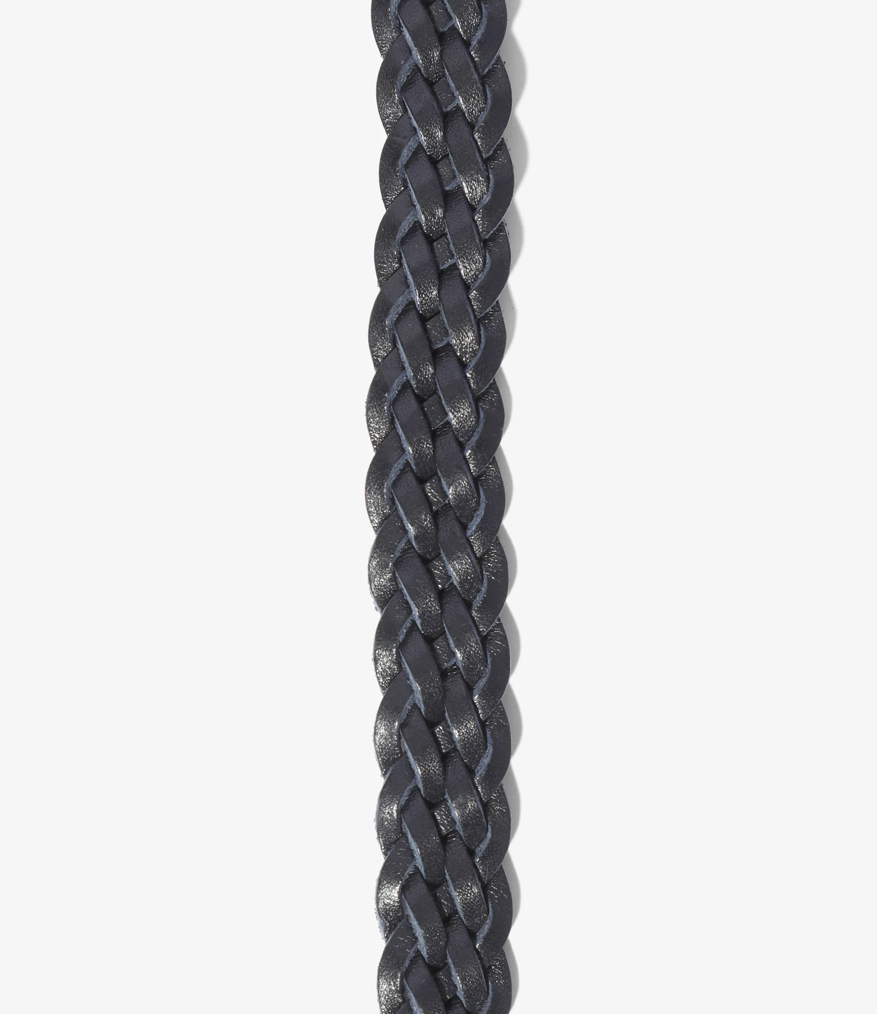 Wing Tip 5-Ply Braided Belt – Navy Leather - Image 3