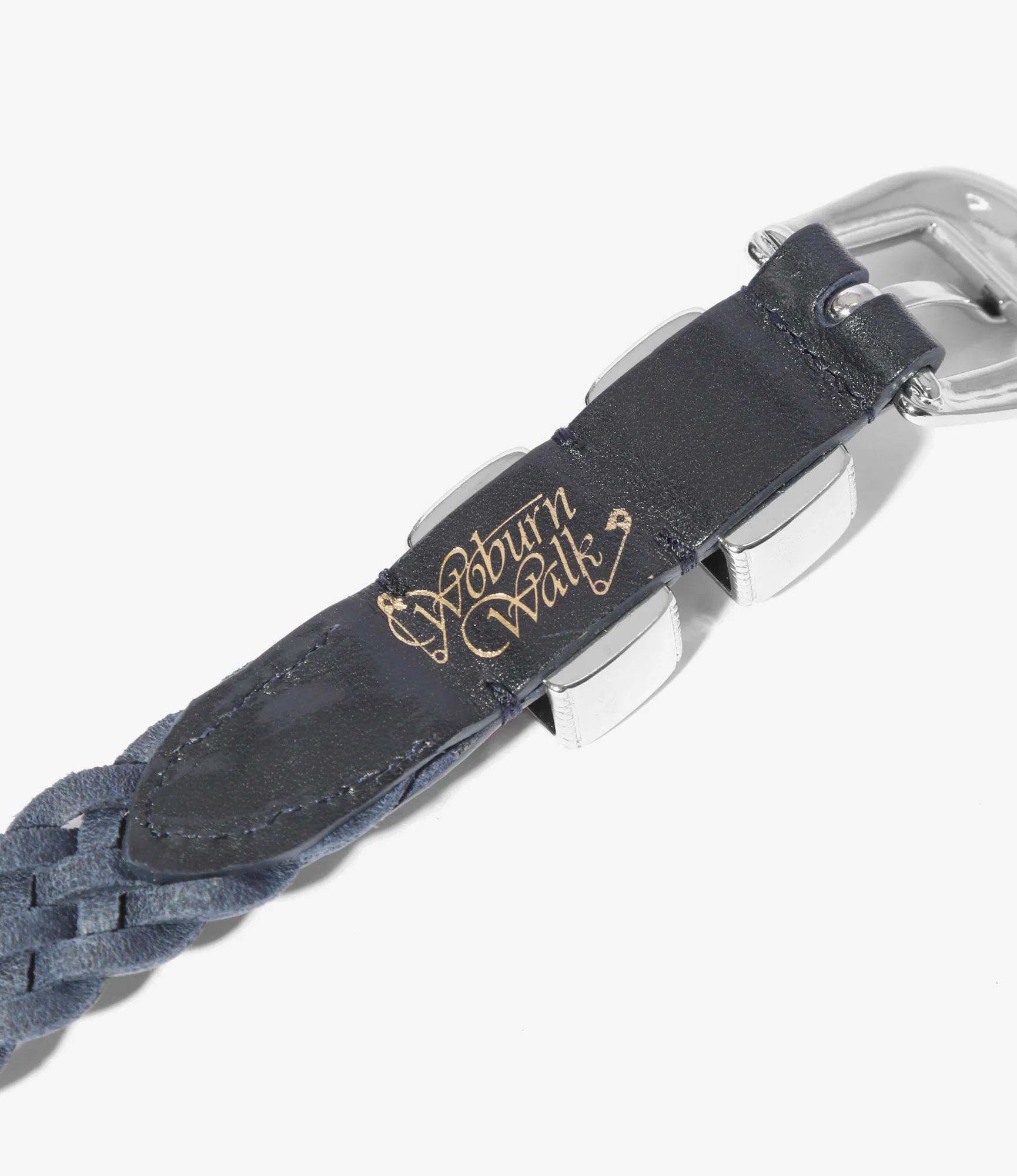 Wing Tip 5-Ply Braided Belt – Navy Leather - Image 4