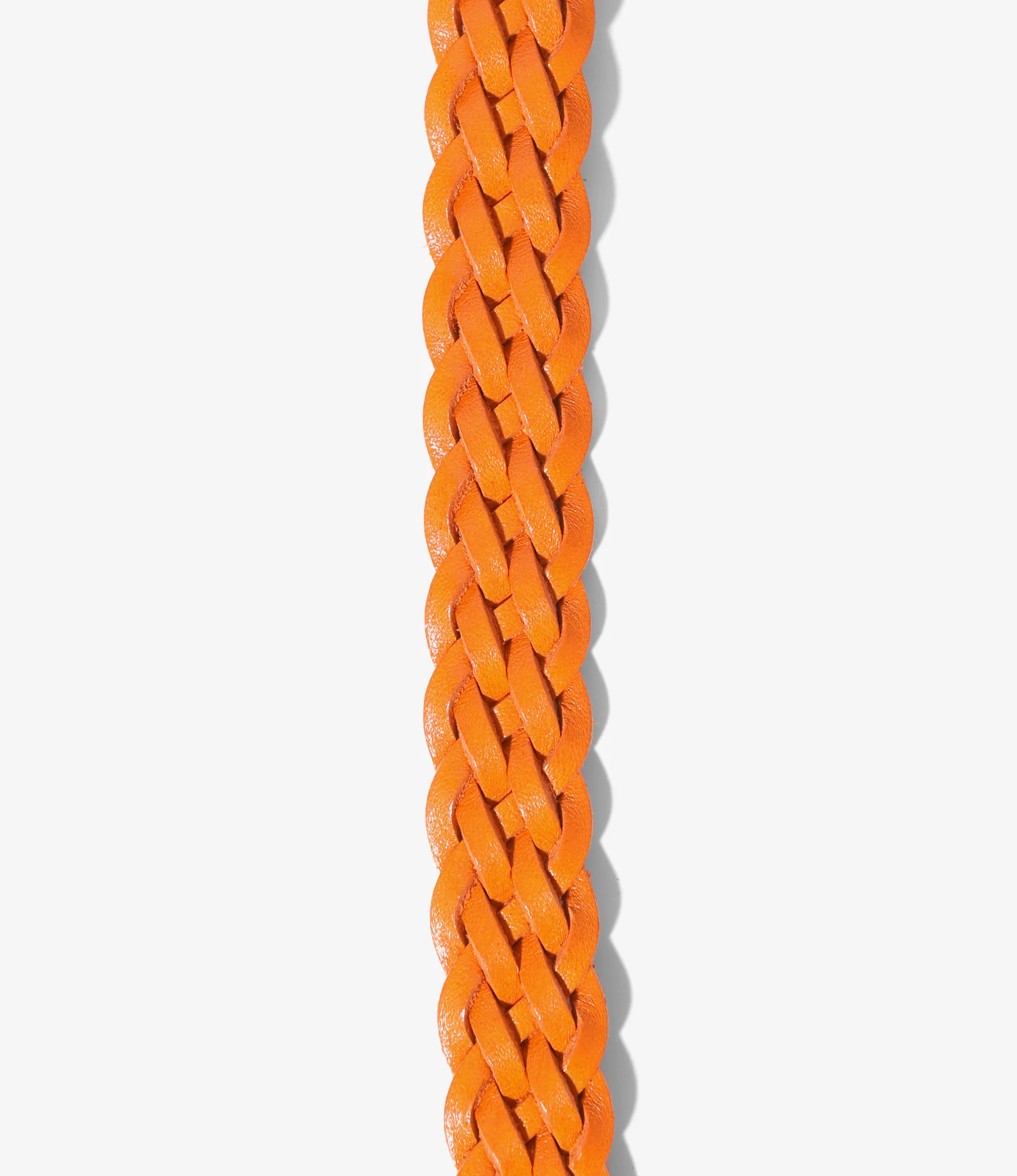 Wing Tip 5-Ply Braided Belt – Orange Leather - Image 3