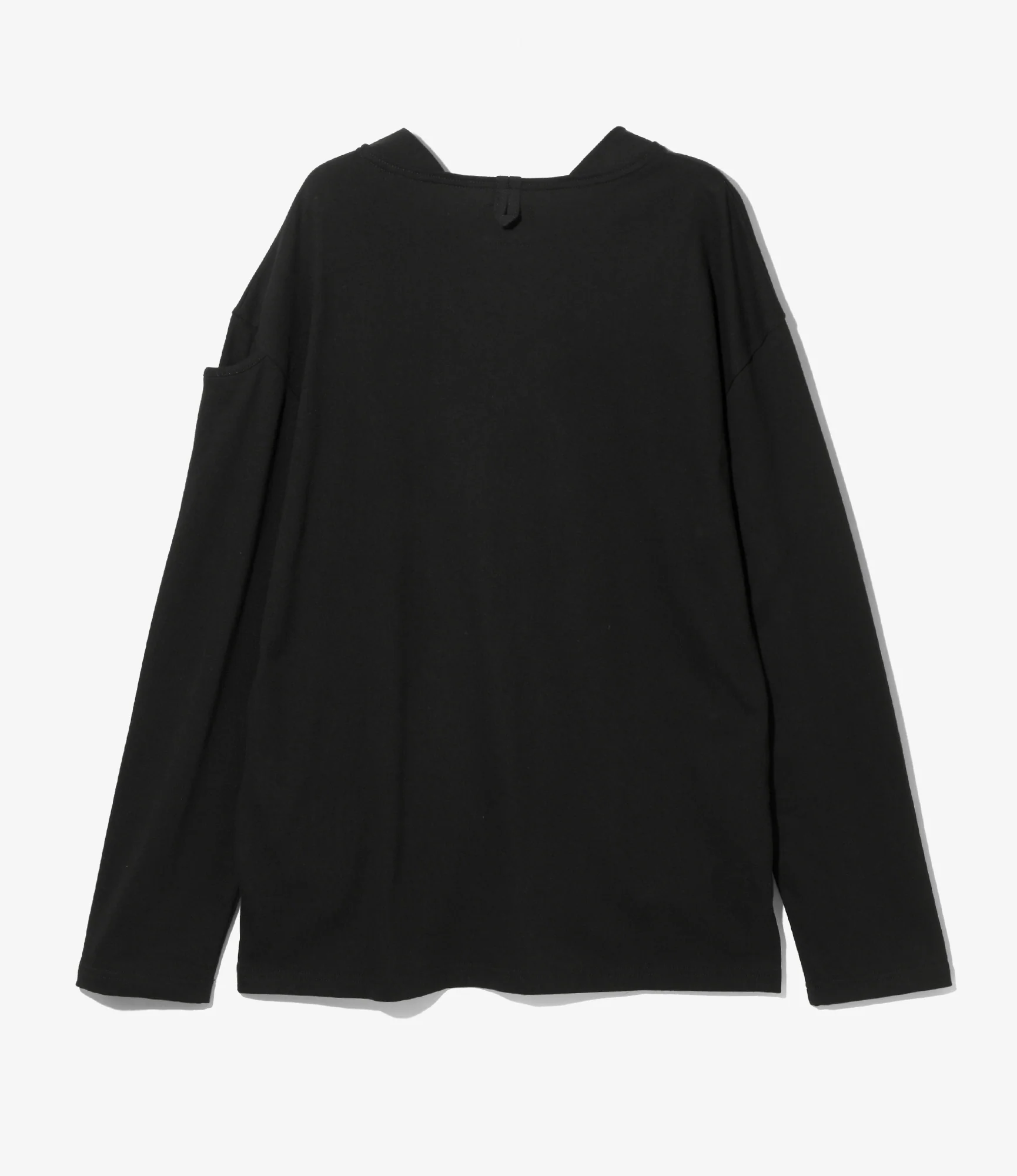 Fisherman Boat Neck Gusset Shirt – Black - Image 5