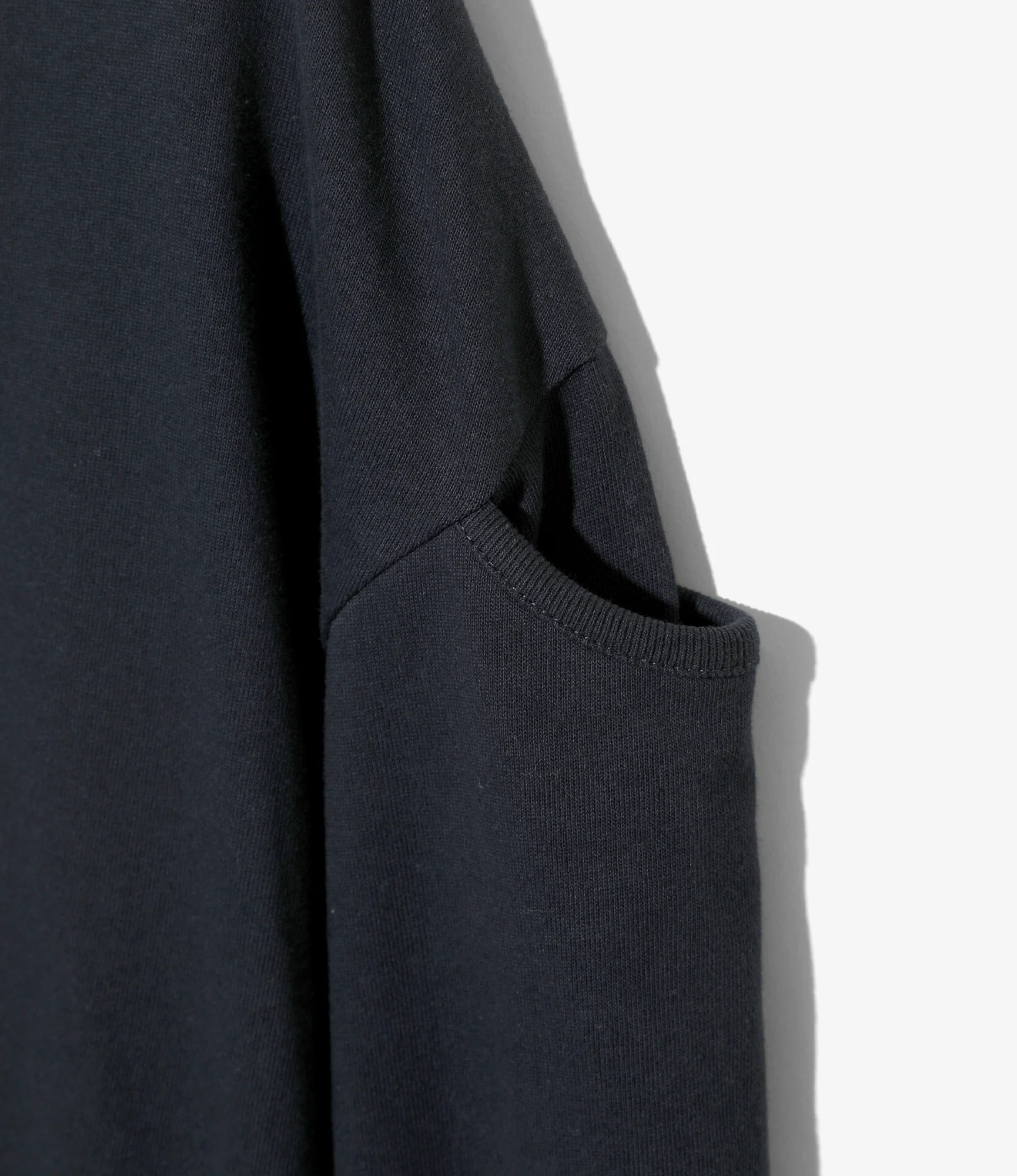 Fisherman Boat Neck Gusset Shirt – Navy - Image 3