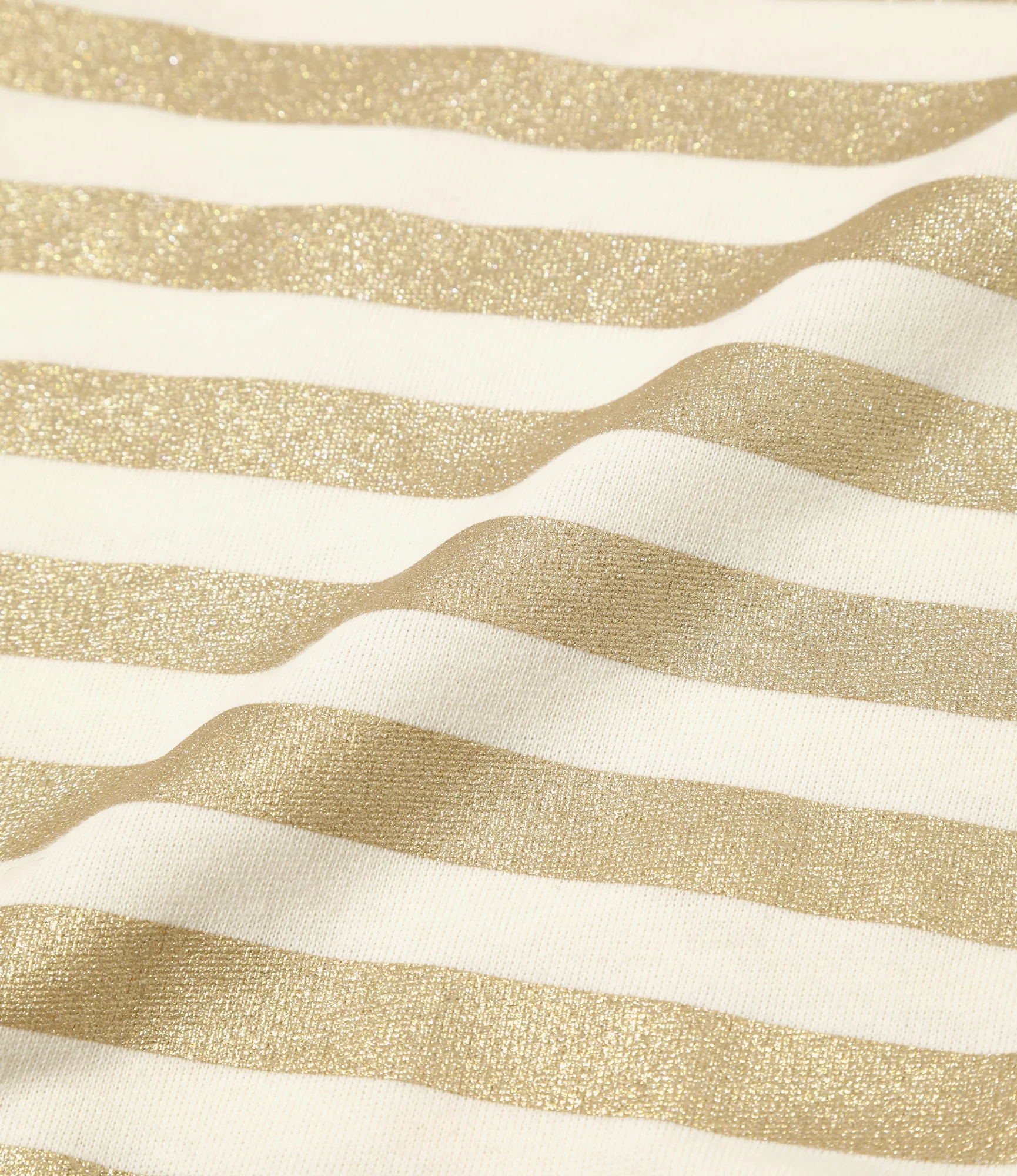 Fisherman Boat Neck Gusset Shirt – Off White/Metallic Stripe - Image 5