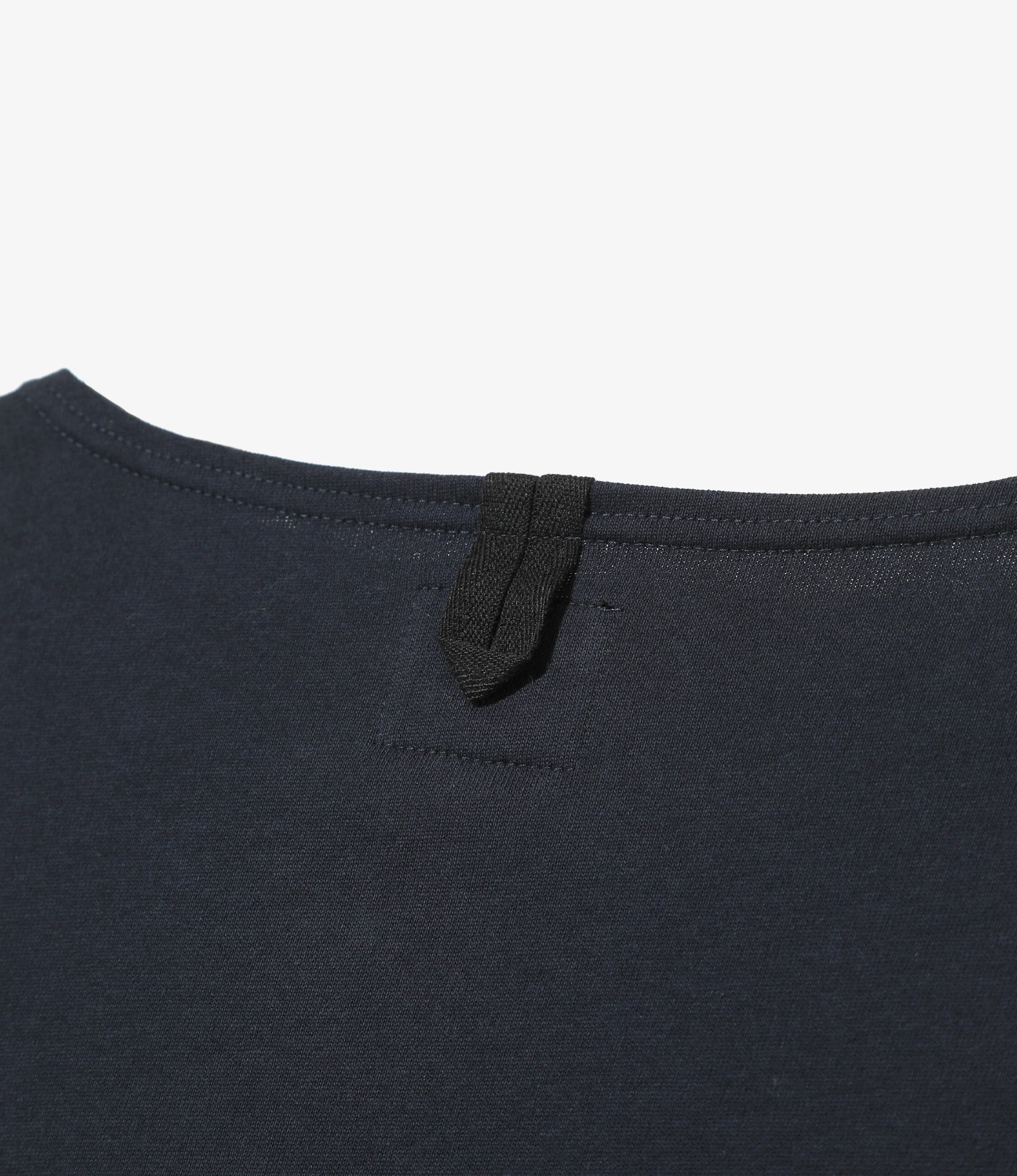 Fisherman Boat Neck Snap Shoulder Shirt – Navy - Image 6