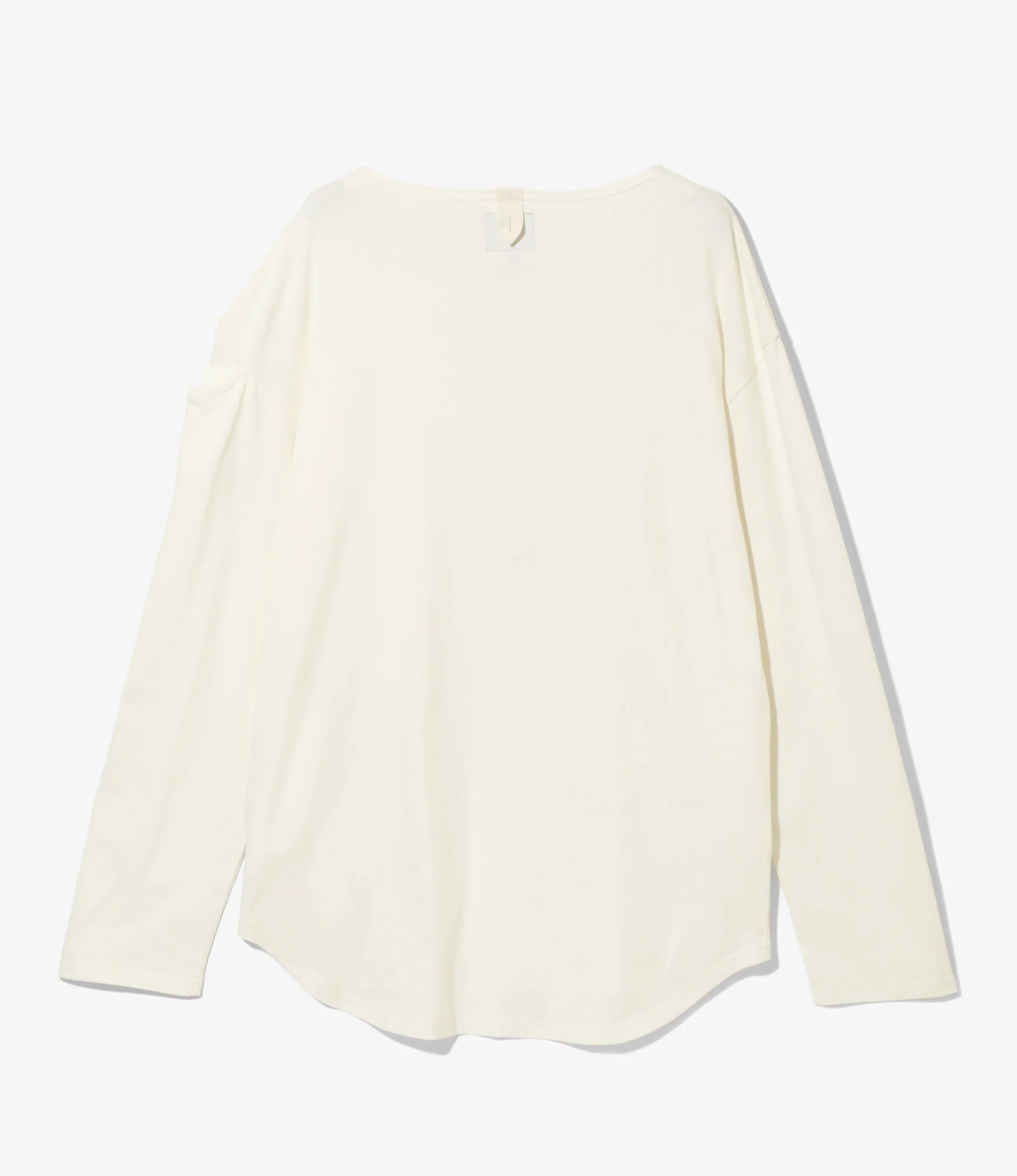 Fisherman Boat Neck Snap Shoulder Shirt – Off White - Image 5