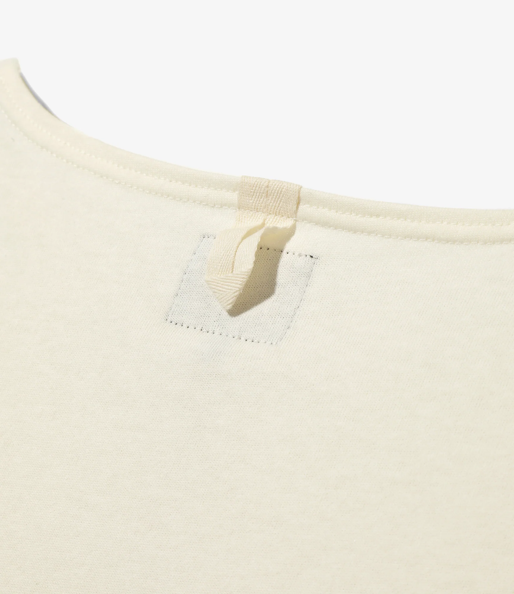 Fisherman Boat Neck Snap Shoulder Shirt – Off White/Metallic Stripe - Image 7