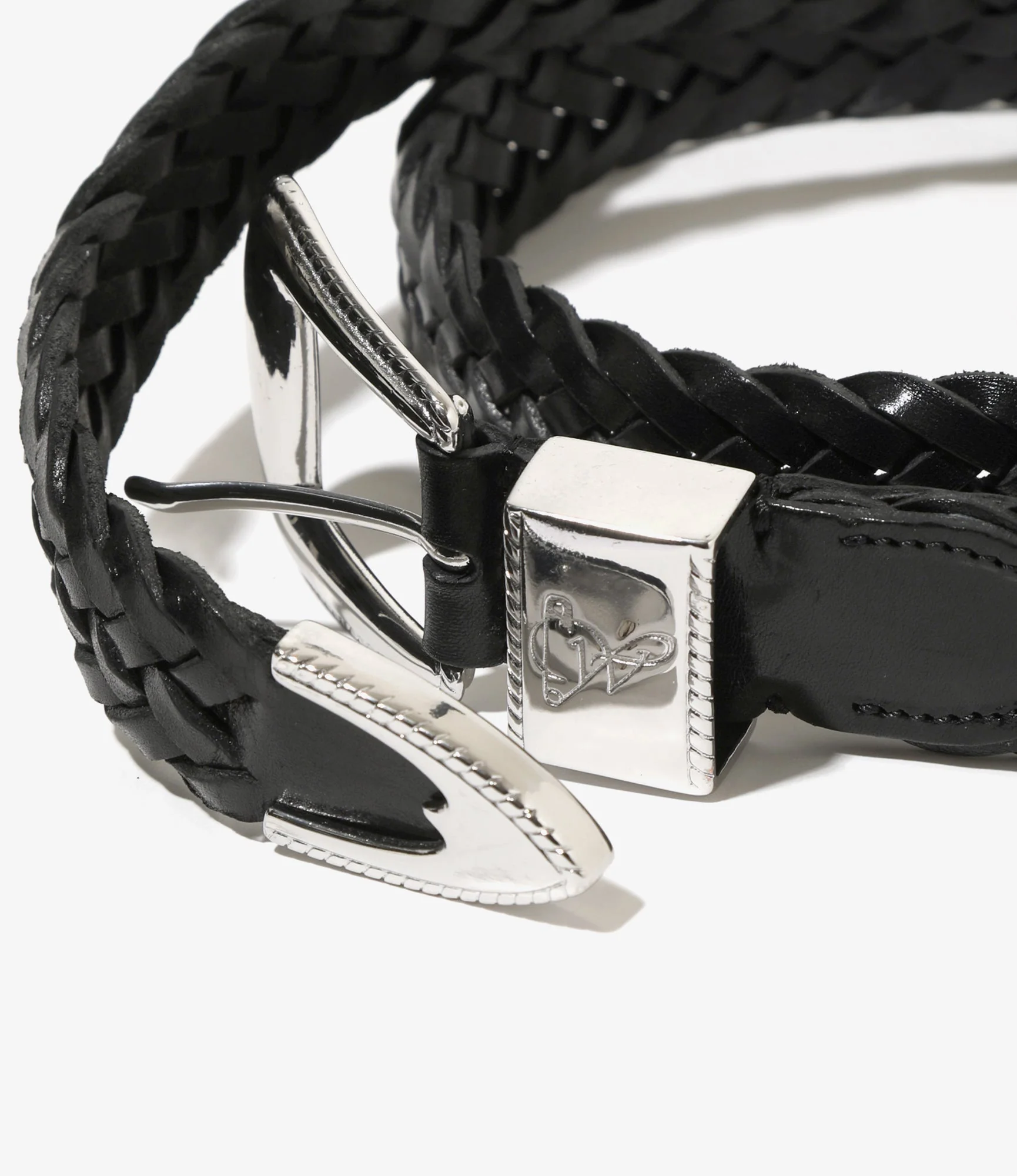Wing Tip 6-Ply Braided Belt – Black Leather - Image 3