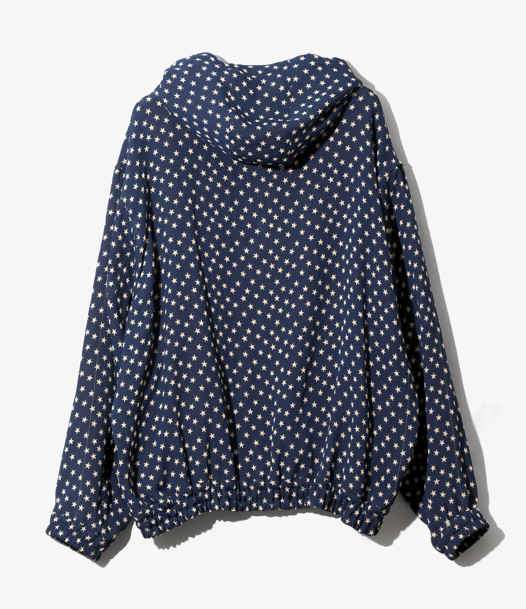 Zipped Hoodie – Navy Star Double-Weave Jacquard - Image 4