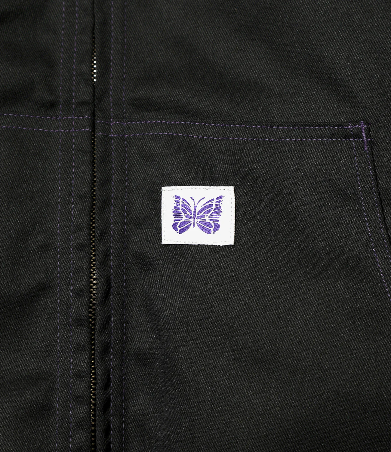 Zipped Work Hoodie – Black Twill - Image 3
