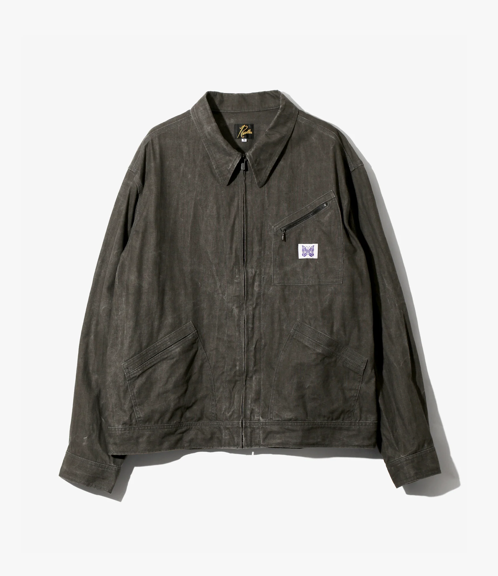 Zipped Work Jacket – Black Sumi-Dyed Canvas